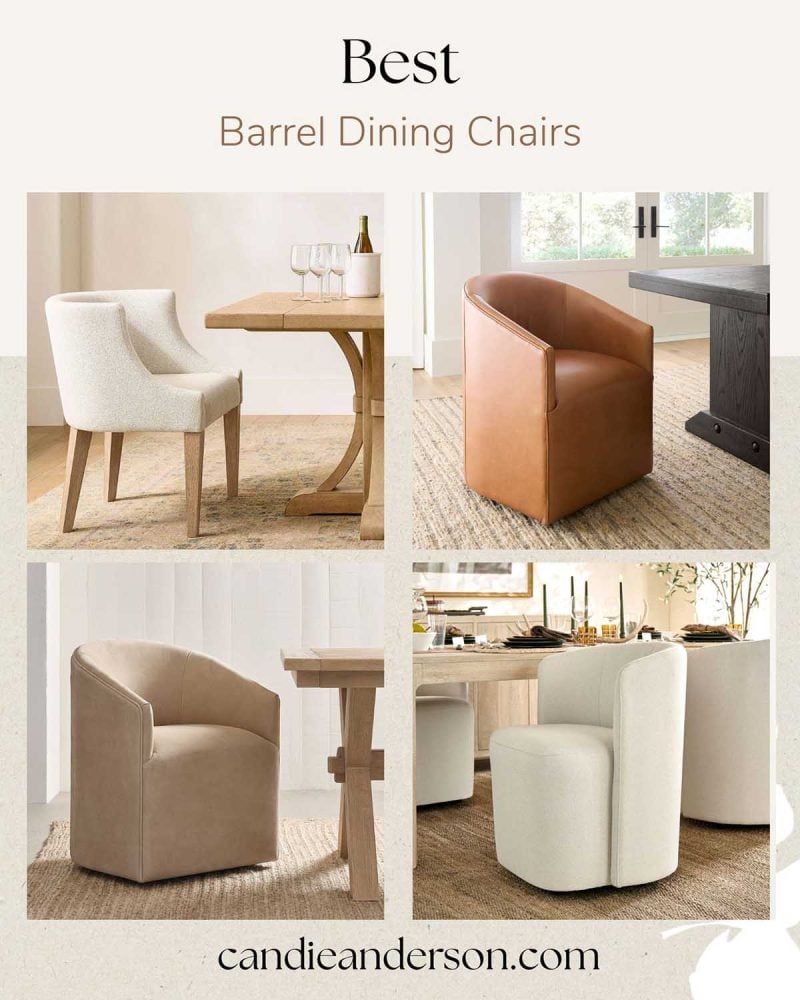 20 Best Barrel Dining Chairs for Every Style (2026) - Candie Anderson