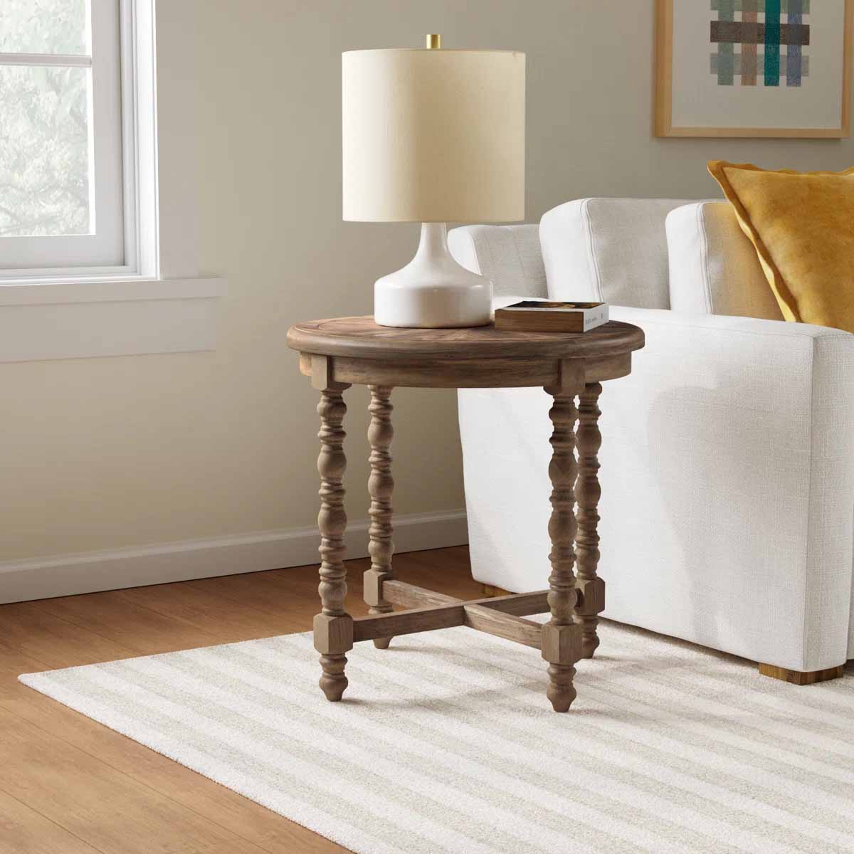 Birch Lane Jacob Solid Wood End Table best spindle side tables