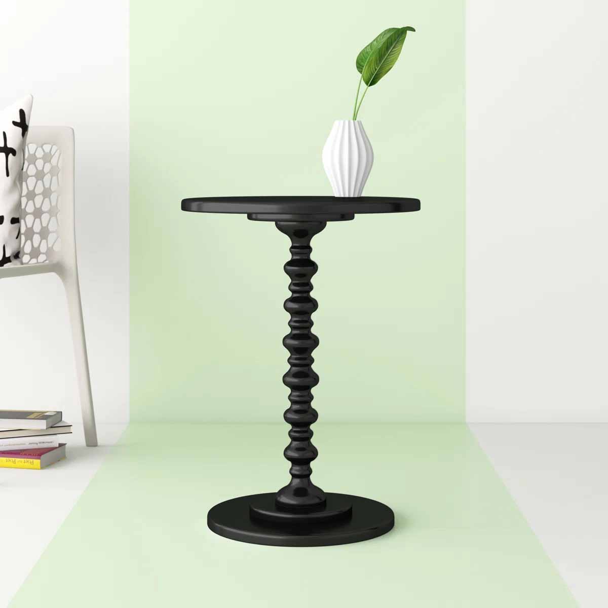 Dakota Fields Pettegrow Spindle End Table Black best spindle side tables
