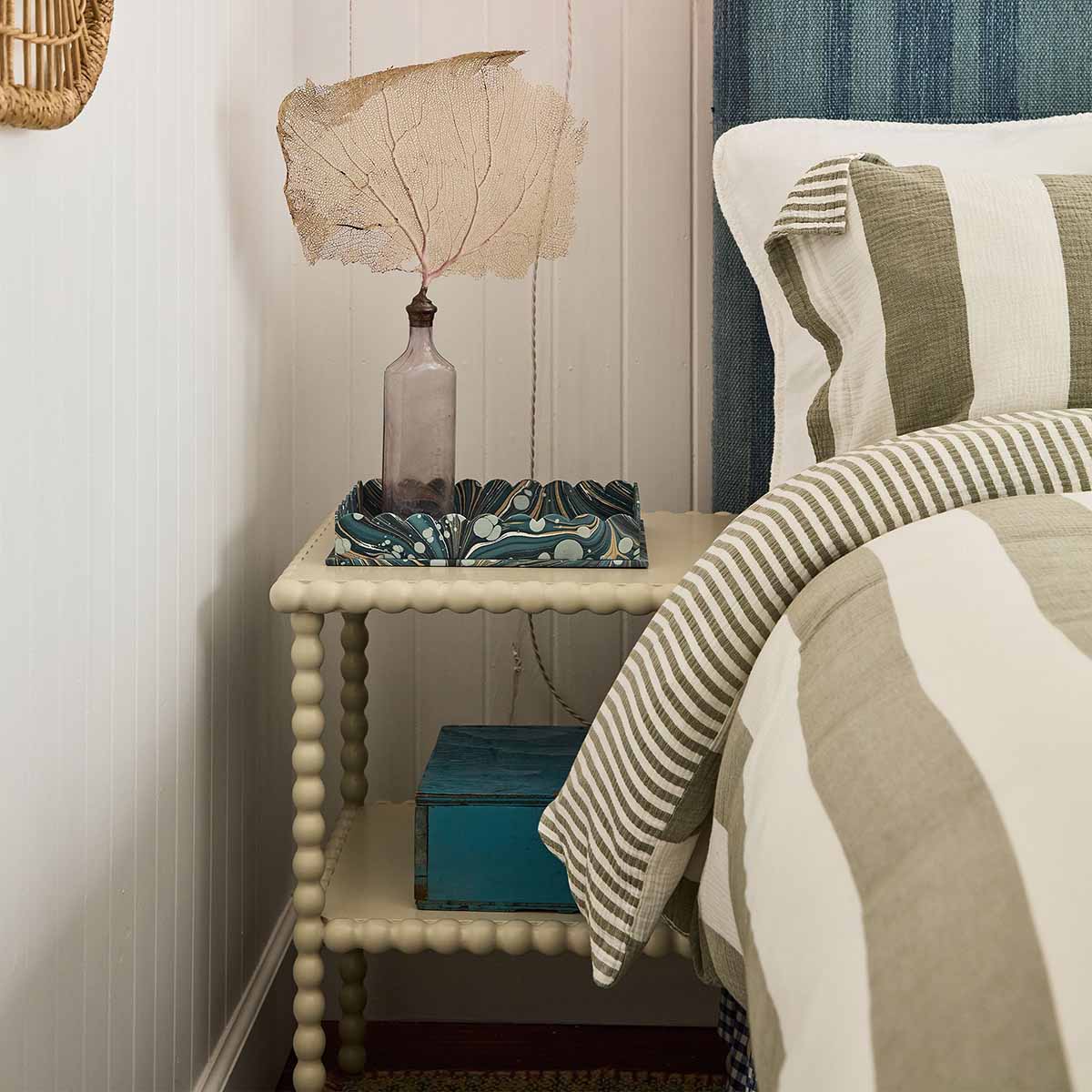 GreenRow Chloe Spindle Leg Side Table Bone Finish best spindle side tables