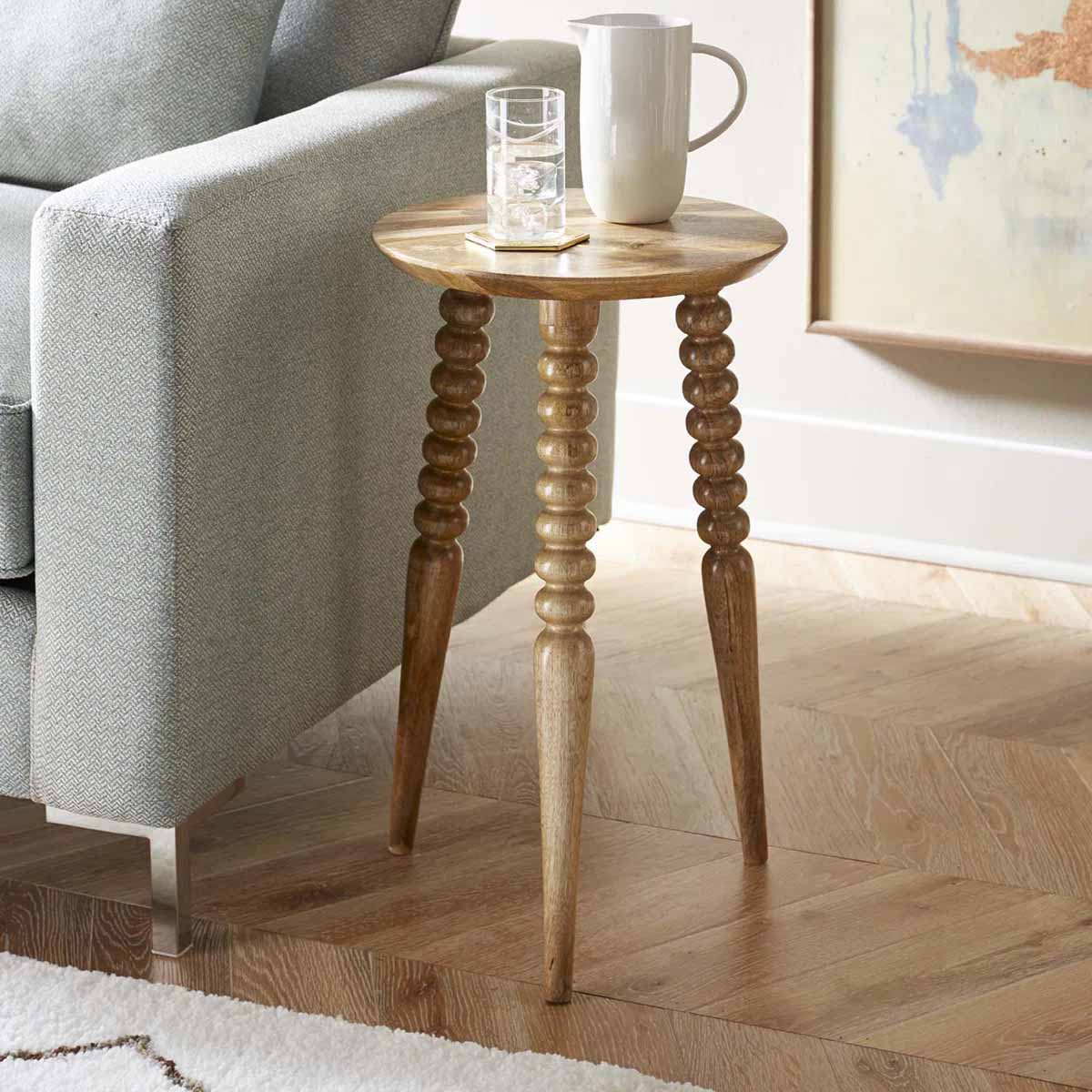 Joss and Main Lessing End Table Brown best spindle side tables