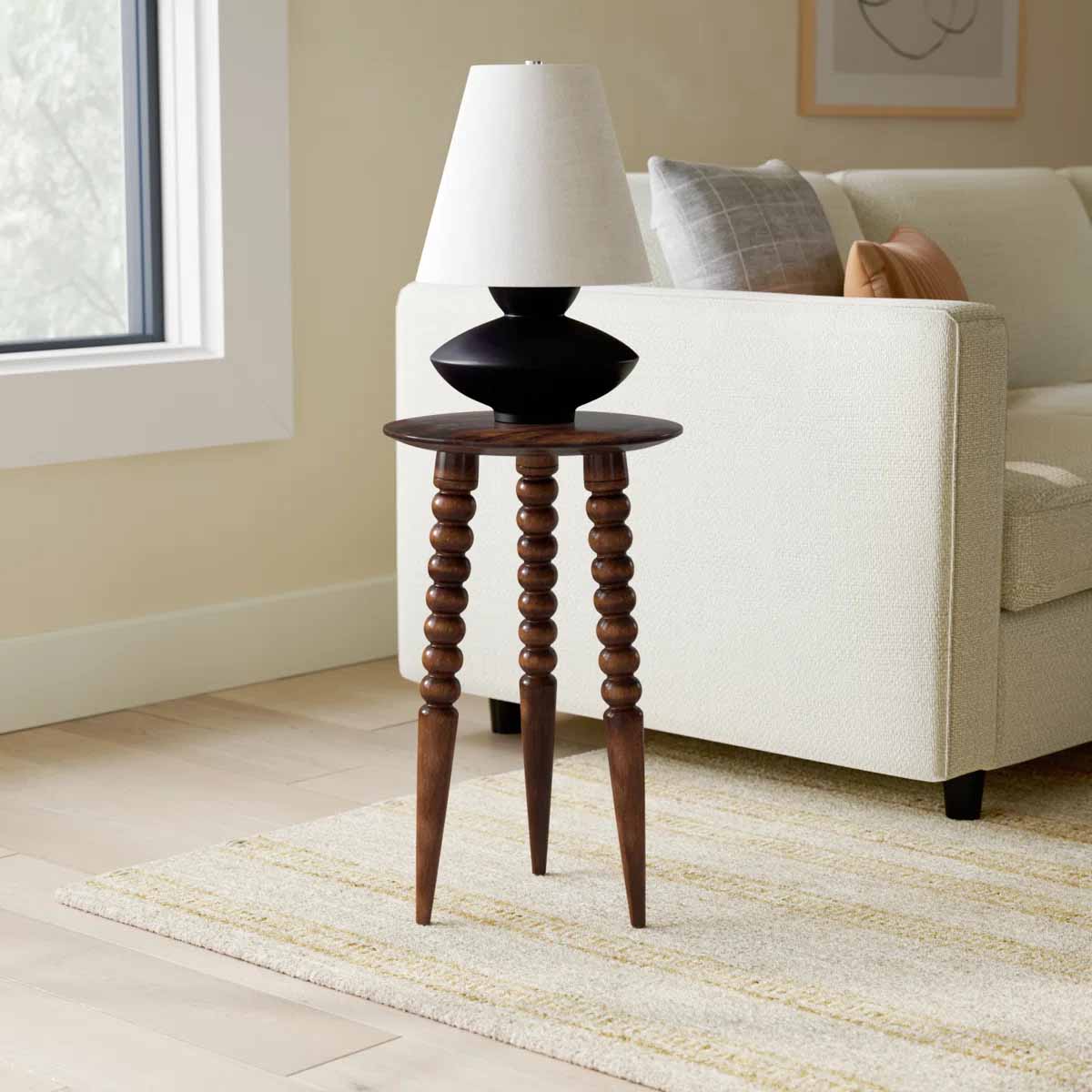Joss and Main Lessing End Table Brown best spindle side tables