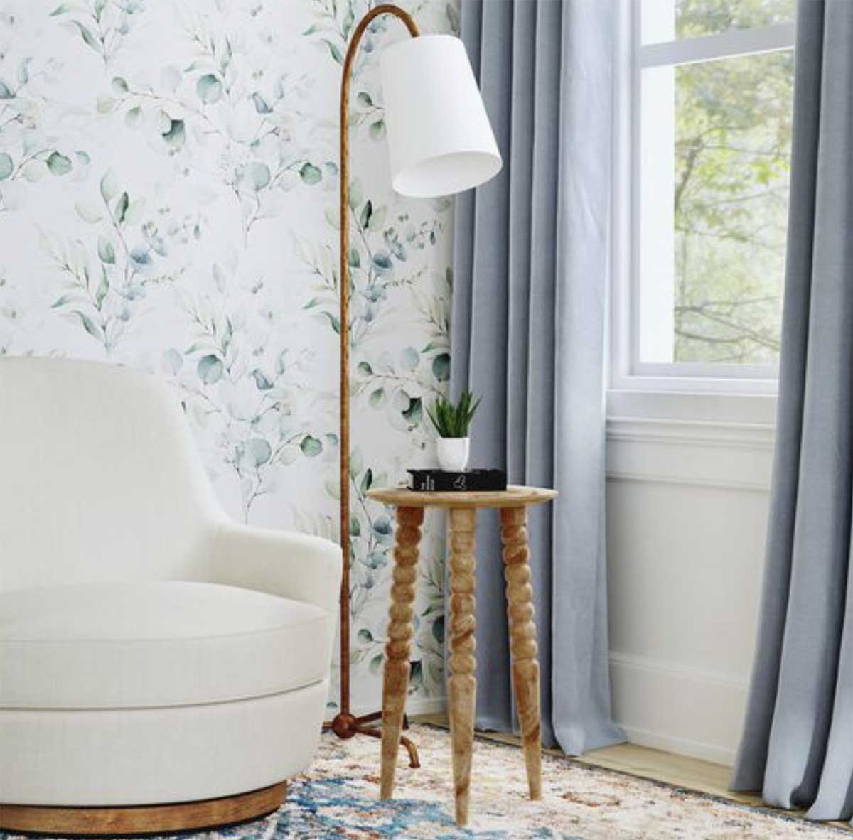 One Kings Lane Julie Spindle Side Table Walnut best spindle side tables