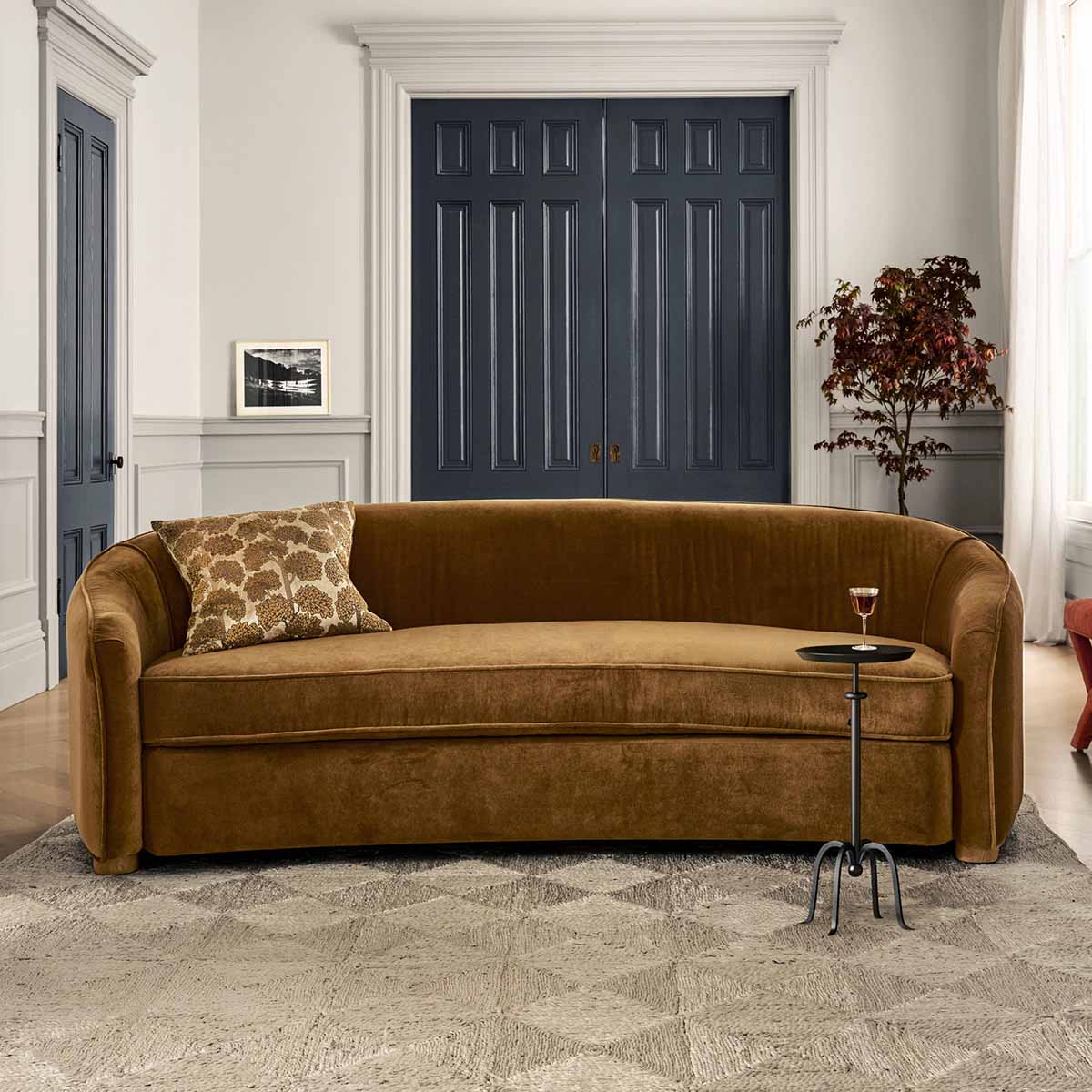 Williams Sonoma Home Matson Sofa (84"-96") best brown velvet sofas