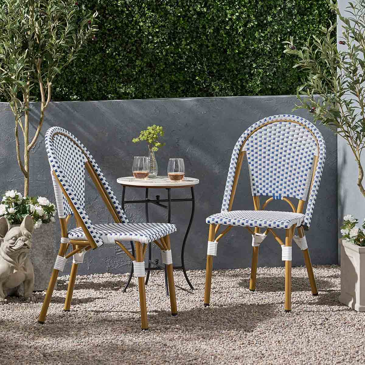 Christopher Knight Home Philomena Chair best french bistro outdoor dining chairs