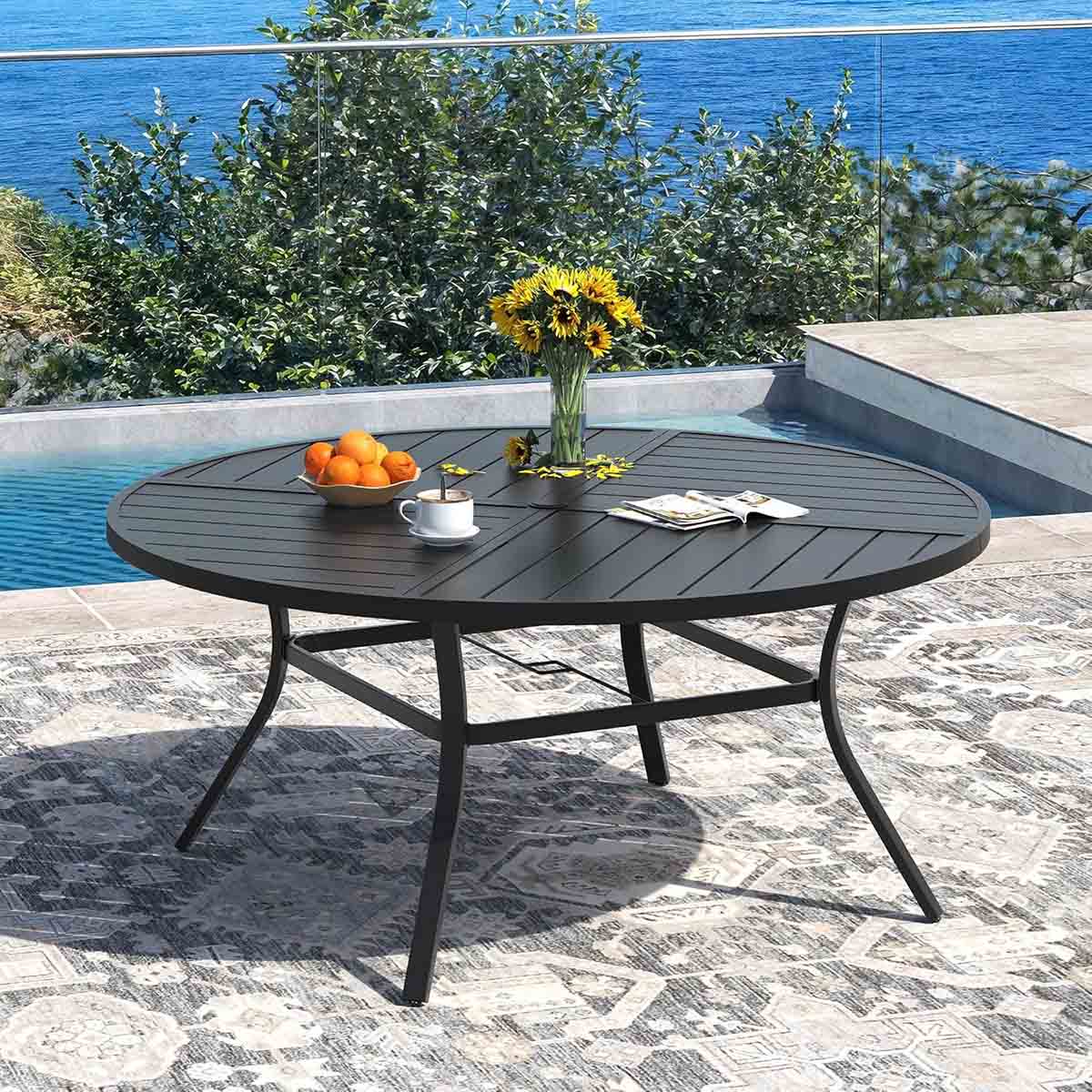 DIFY All-Weather Round Outdoor Dining Table best round outdoor dining tables