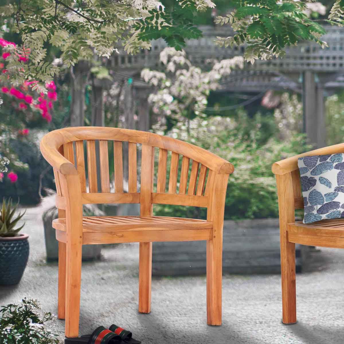 Bay Isle Home Meyer A-Grade Teak Patio Dining Chair best teak outdoor dining chairs