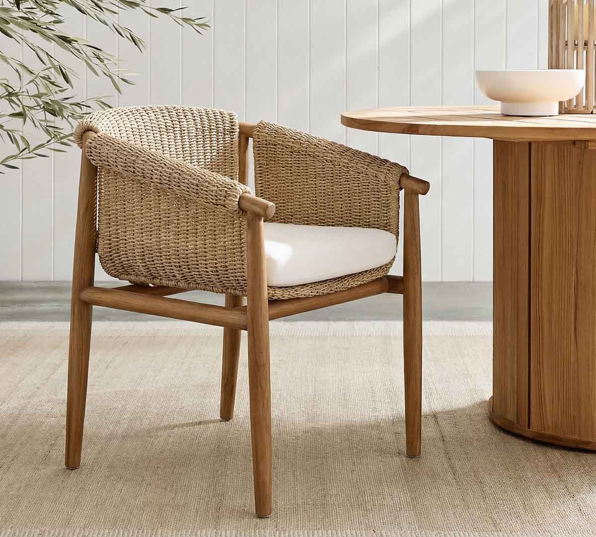 Pottery Barn Fawn Teak Outdoor Dining Chair best teak outdoor dining chairs