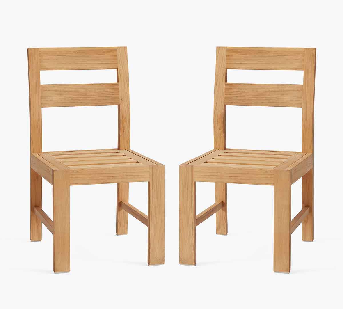 Pottery Barn Malibu Teak Outdoor Dining & Armchairs best teak outdoor dining chairs side chair