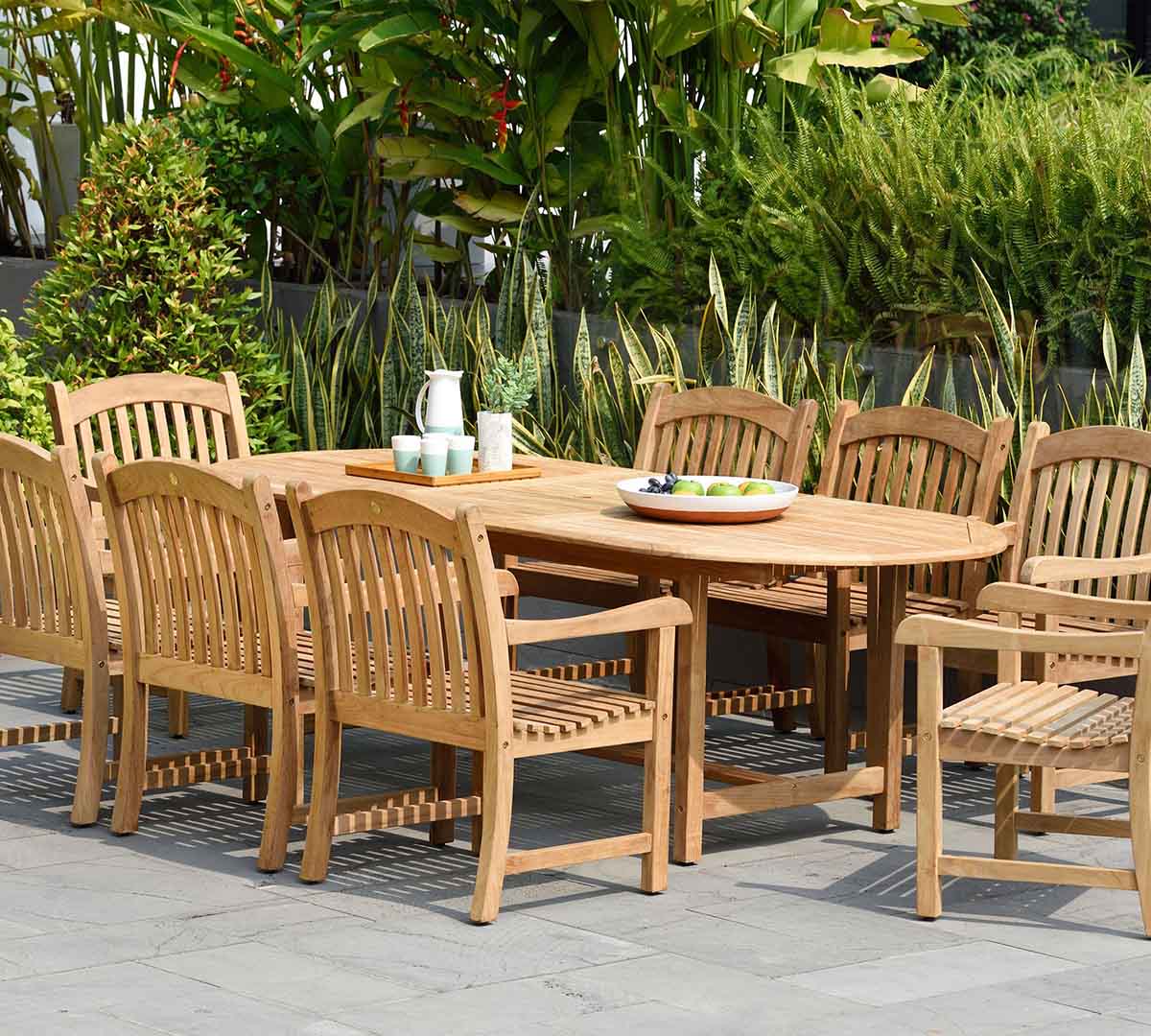 Pottery Barn Placid Teak Outdoor Dining Armchair best teak outdoor dining chairs