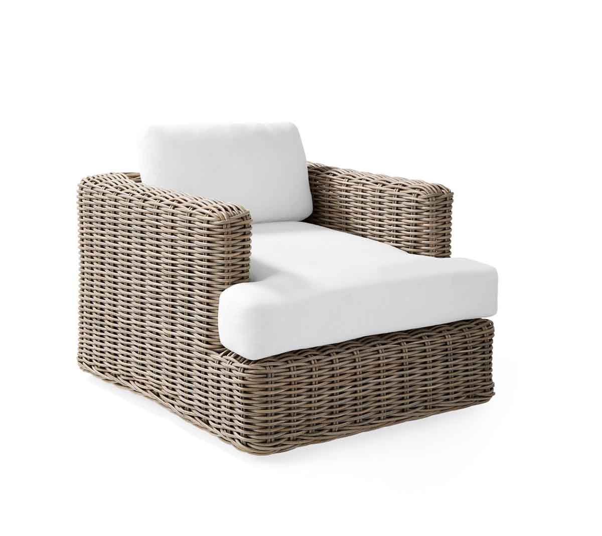 Serena and Lily Del Mar Swivel Chair - Bark best outdoor swivel wicker chairs