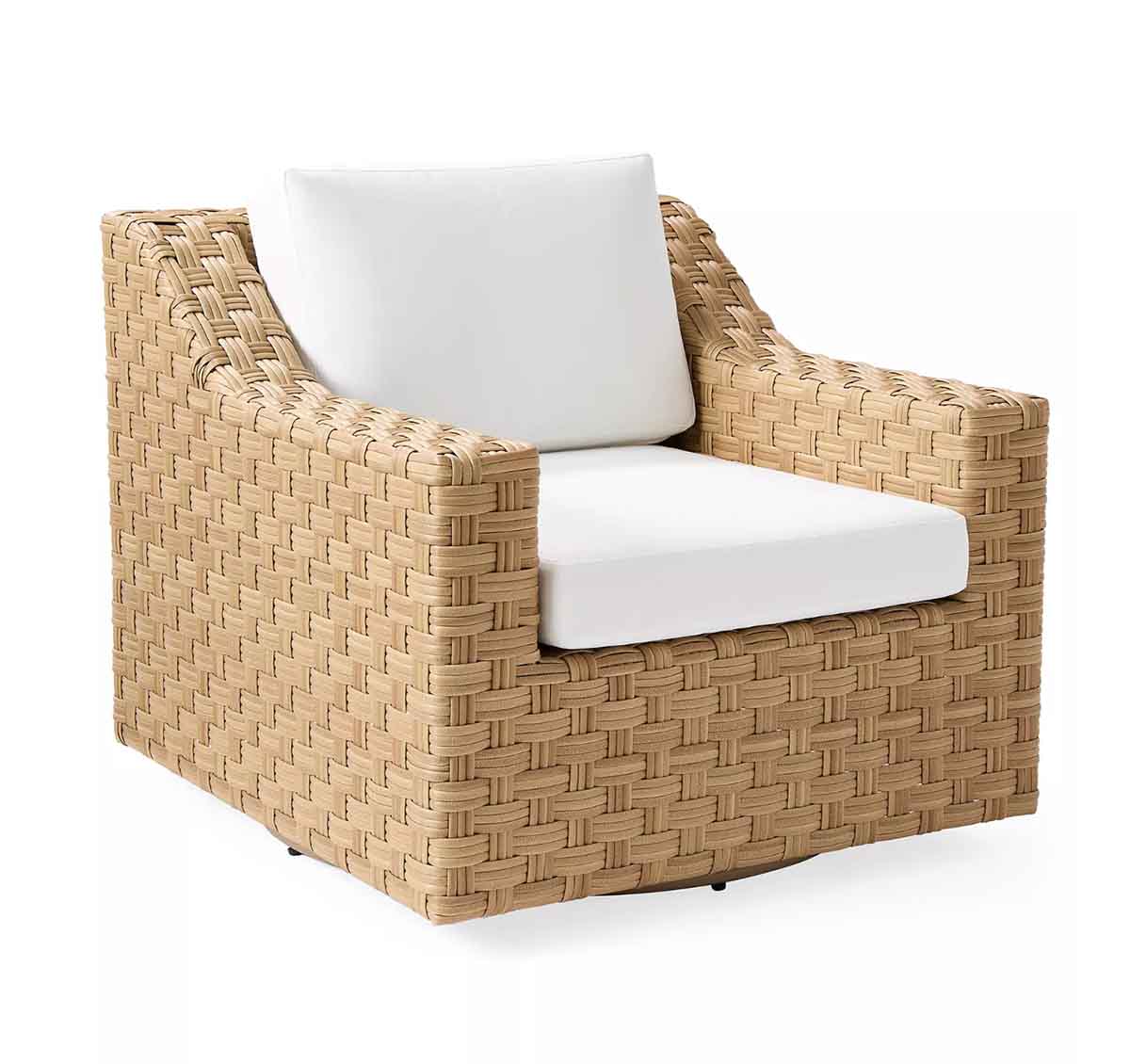 Serena and Lily Seadrift Swivel Chair best outdoor wicker swivel chairs