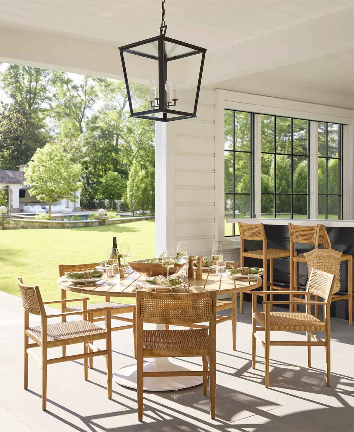 Serena and Lily Tiburon Teak Dining Chair best teak outdoor dining chairs