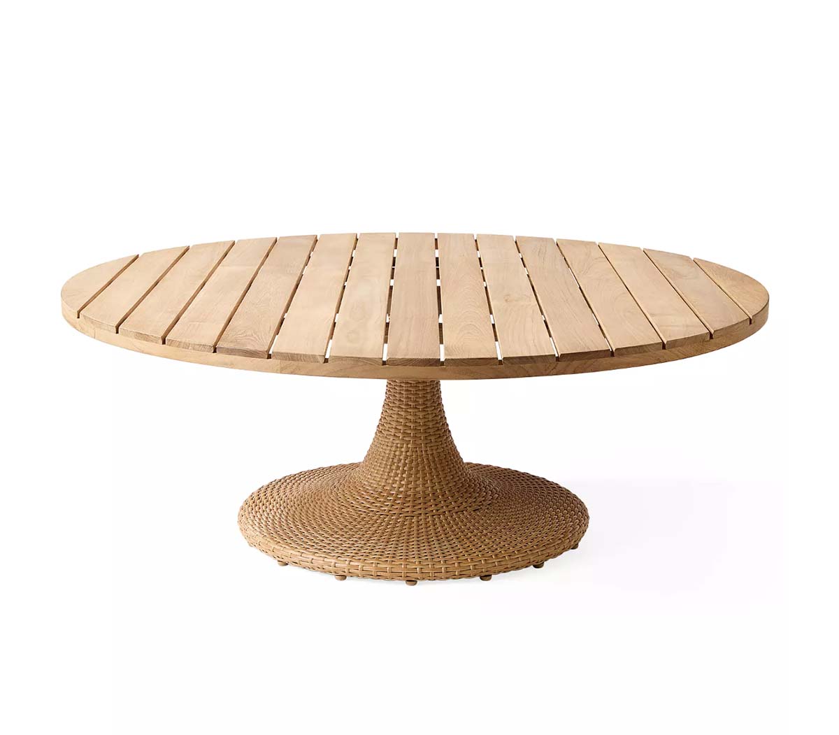 Serena and Lily Tiburon Woven Coffee Table best outdoor teak coffee tables