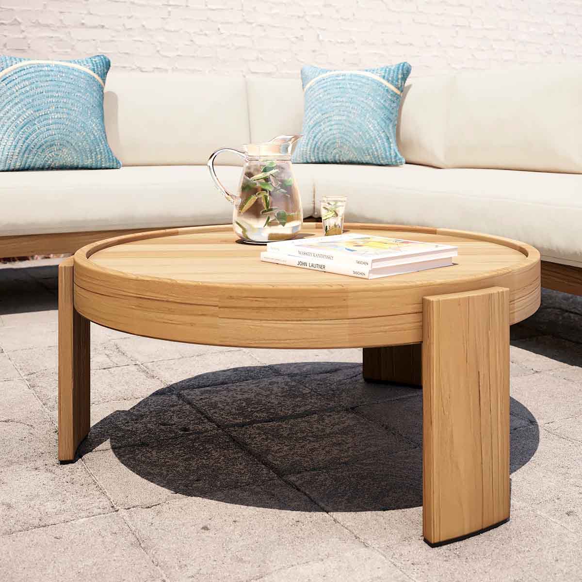 West Elm Monterey Outdoor Teak Coffee Table (36") best outdoor teak coffee tables