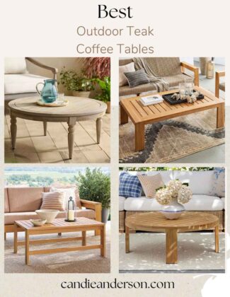 Lifestyle expert, journalist and interior design blogger Candie Anderson of candieanderson.com shares the best outdoor teak coffee tables for your patio.