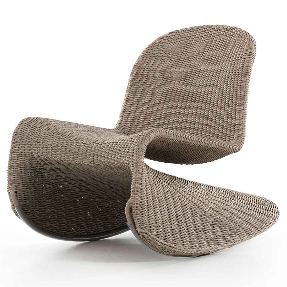 Kathy Kuo Home Ivanna Coastal Beach Beige Woven Wicker Outdoor Rocking Chair best outdoor wicker rocking chairs porch