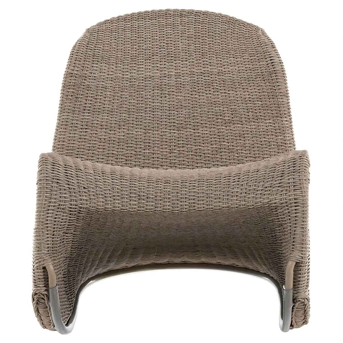Kathy Kuo Home Ivanna Coastal Beach Beige Woven Wicker Outdoor Rocking Chair best outdoor wicker rocking chairs