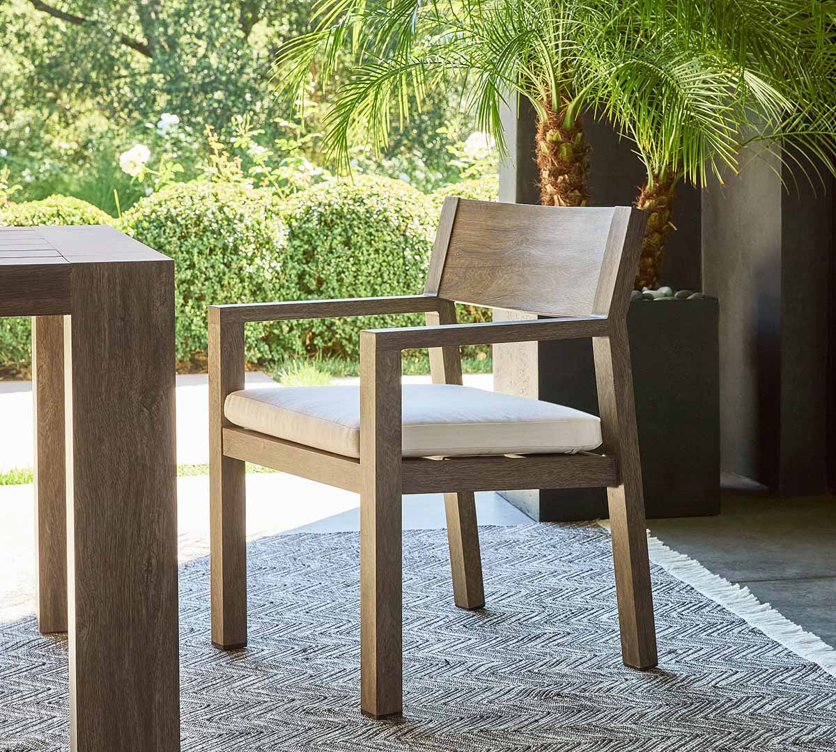 Pottery Barn Rockport Outdoor Dining ArmChair best metal outdoor dining chairs