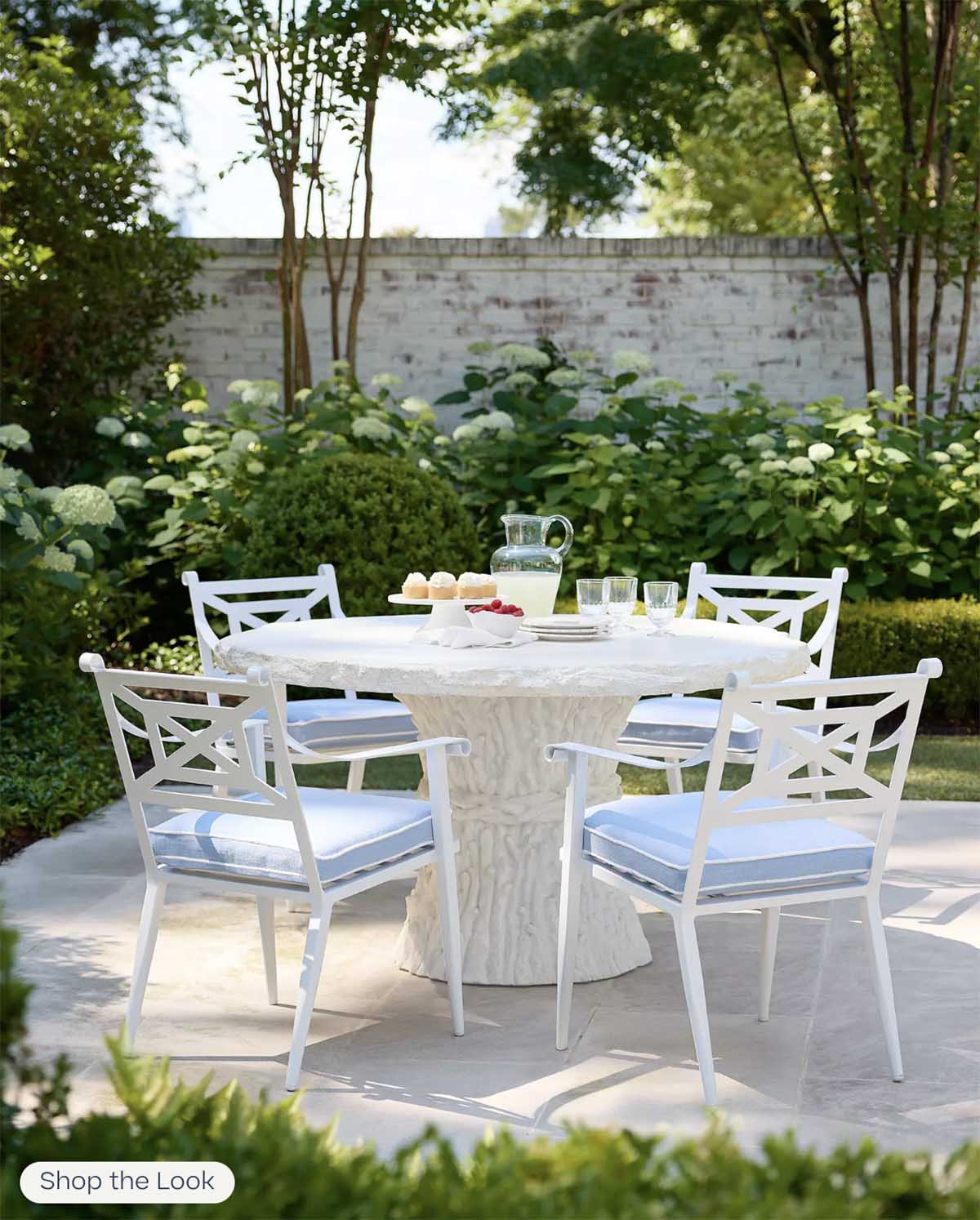 Serena and Lily Clearwater Armchair - White best metal outdoor dining chairs