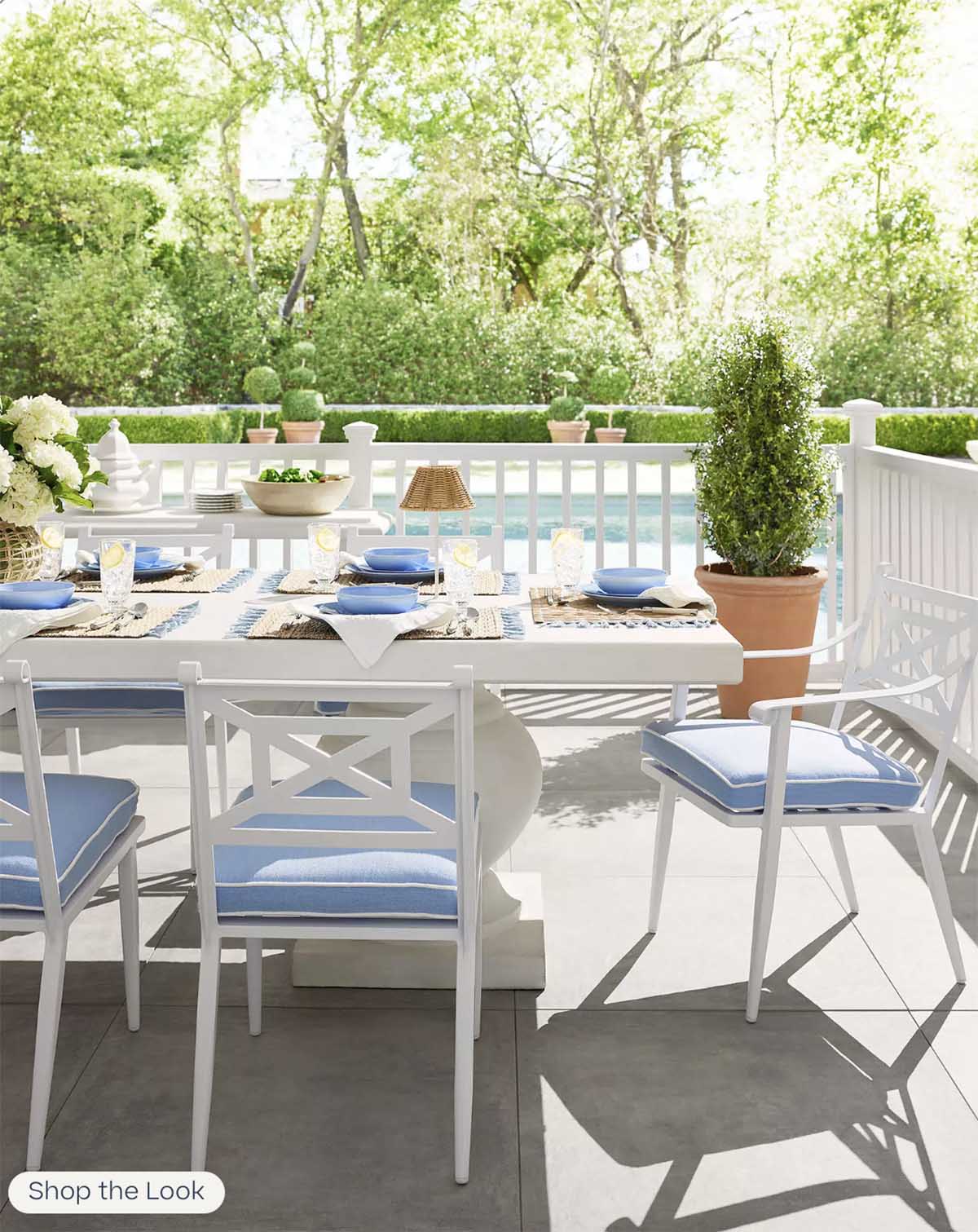 Serena and Lily Clearwater Side Chair - White best metal outdoor dining chairs