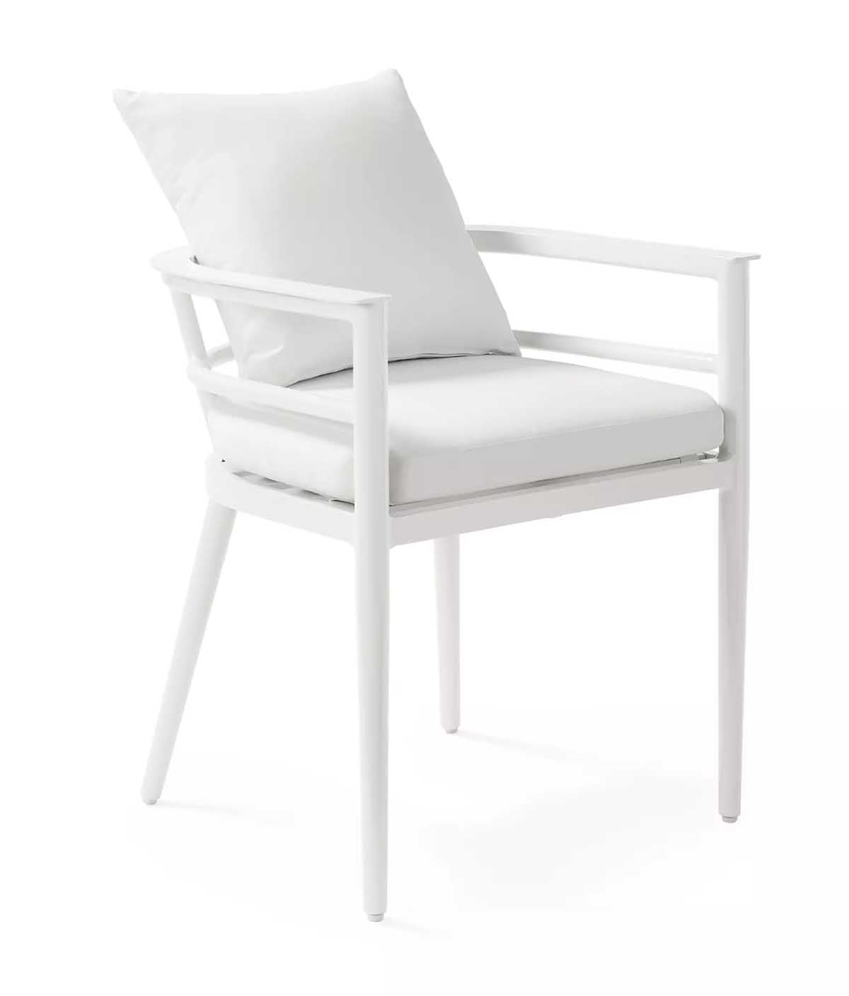 Serena and Lily Palma Dining Armchair White best metal outdoor dining chairs