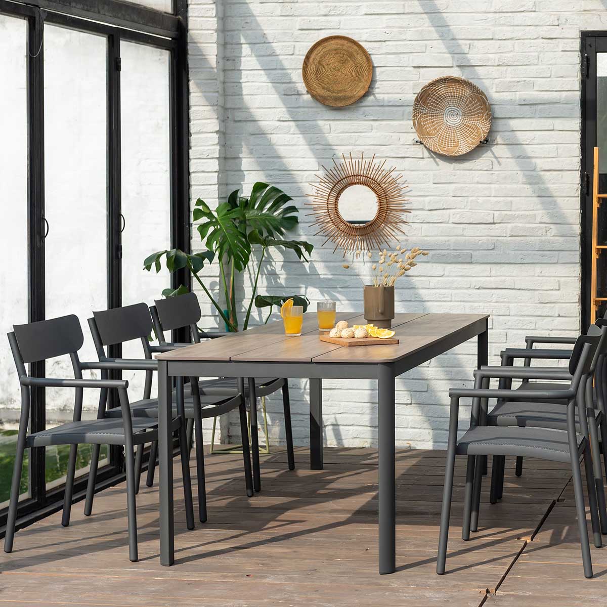 West Elm Galveston Aluminum Outdoor Dining Chairs (Set of 4) Gray best metal outdoor dining chairs