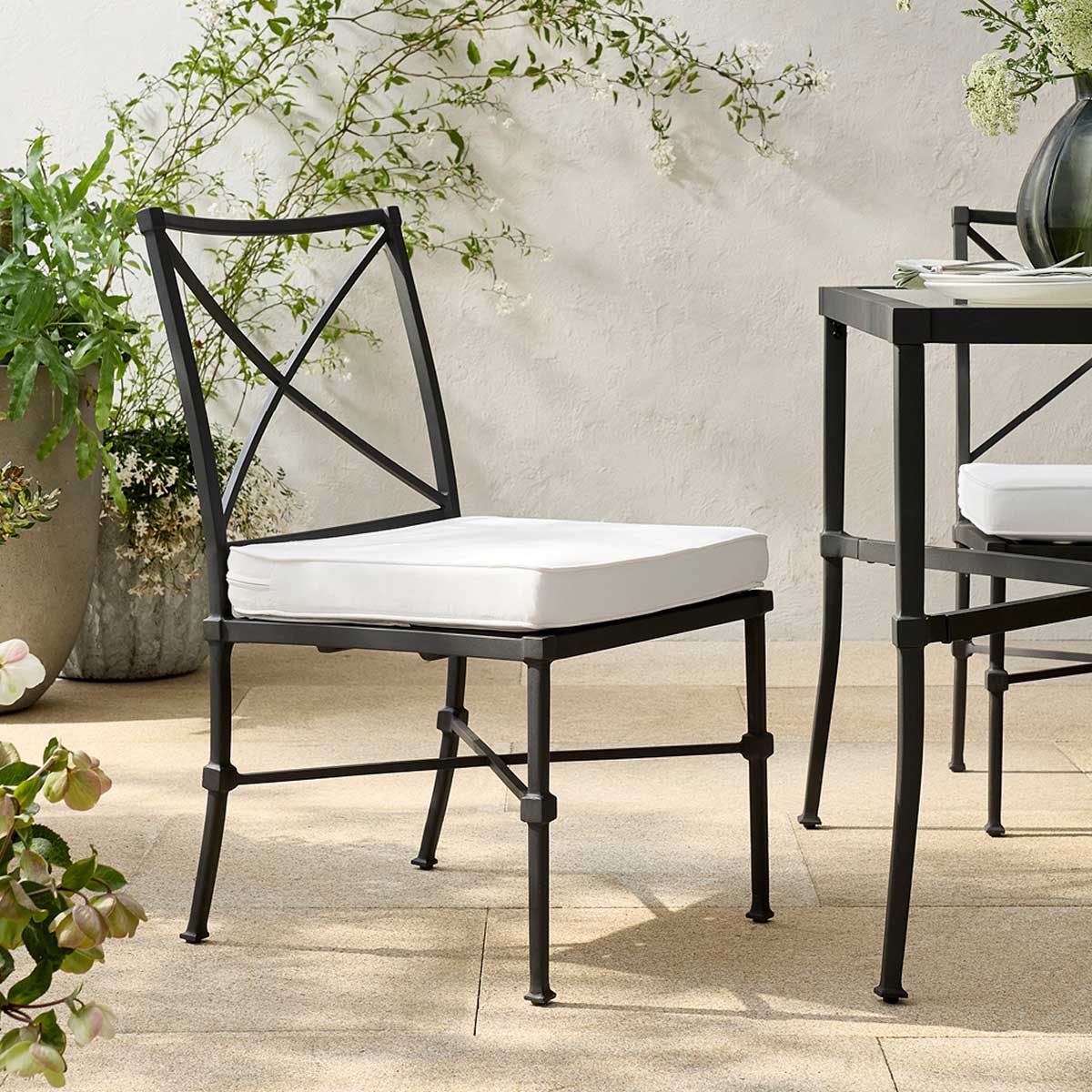 Williams Sonoma Bridgehampton Outdoor Dining Side Chair best metal outdoor dining chairs