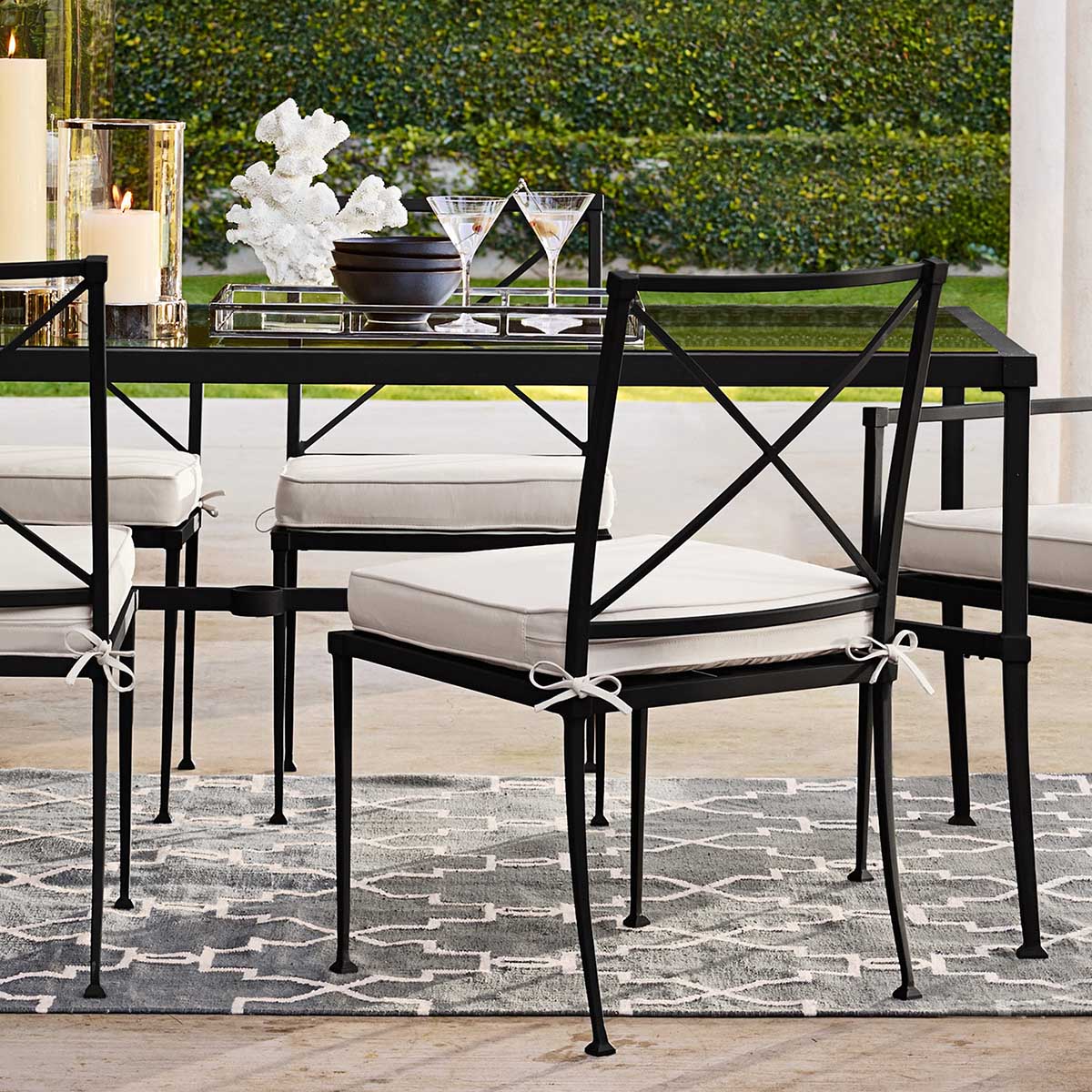 Williams Sonoma Bridgehampton Outdoor Dining Side Chair best metal outdoor dining chairs