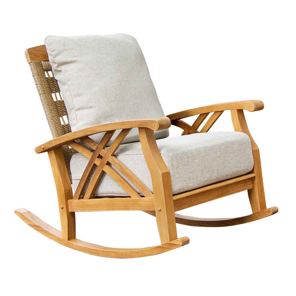 World Market Juarez Teak and All Weather Wicker Outdoor Rocking Chair best outdoor wicker rocking chairs