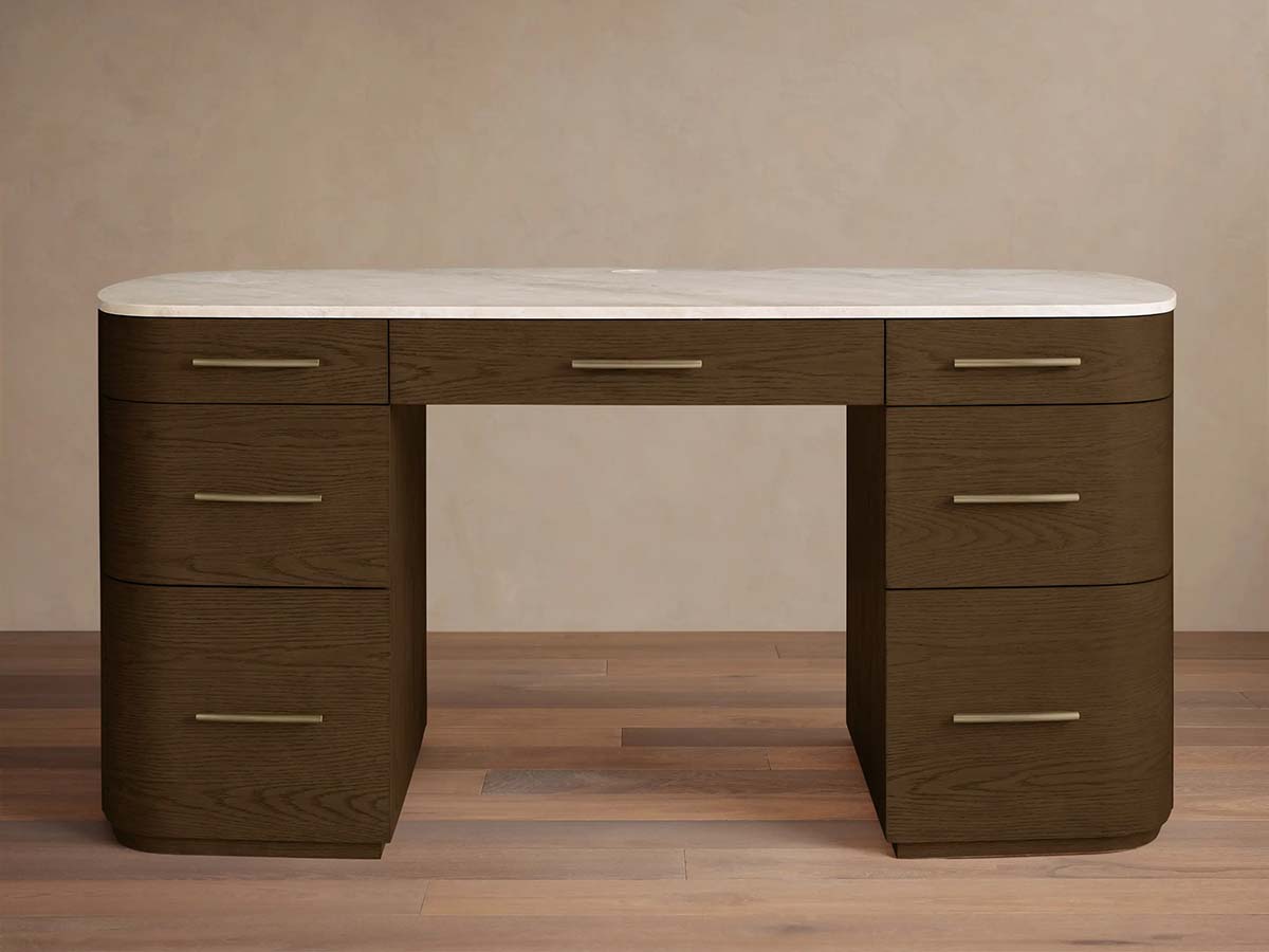 Arhaus Danny Executive Desk Mocha marble desks best