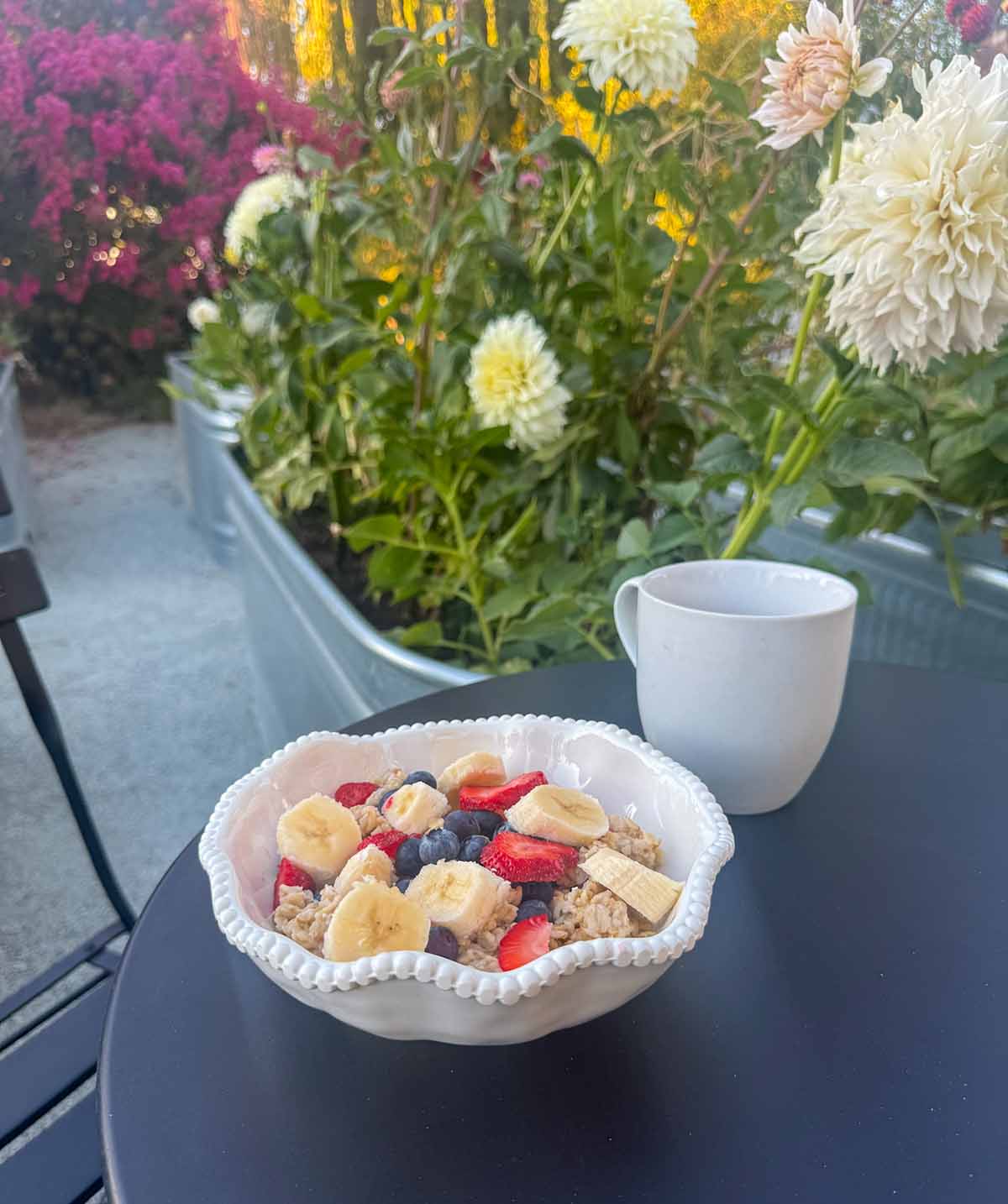 Lifestyle expert, journalist and interior design blogger Candie Anderson of candieanderson.com shares how starts her day with a delicious bowl of oatmeal and fresh fruit in her Certified International Perlette Melamine Dining Bowl and a warm cup of coffee.