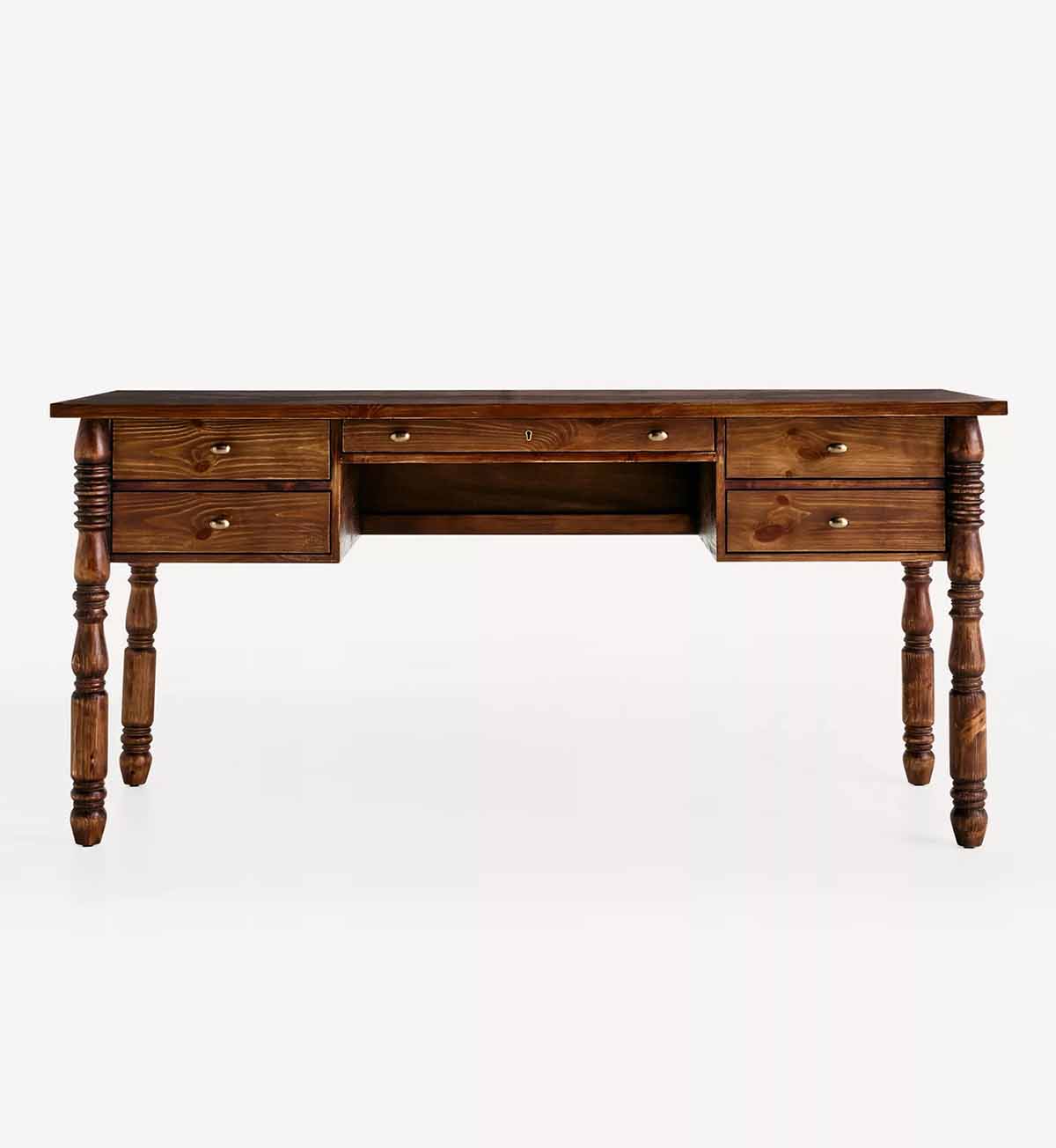Anthropologie Spindle Desk Tobacco Finish Color spindle desks best