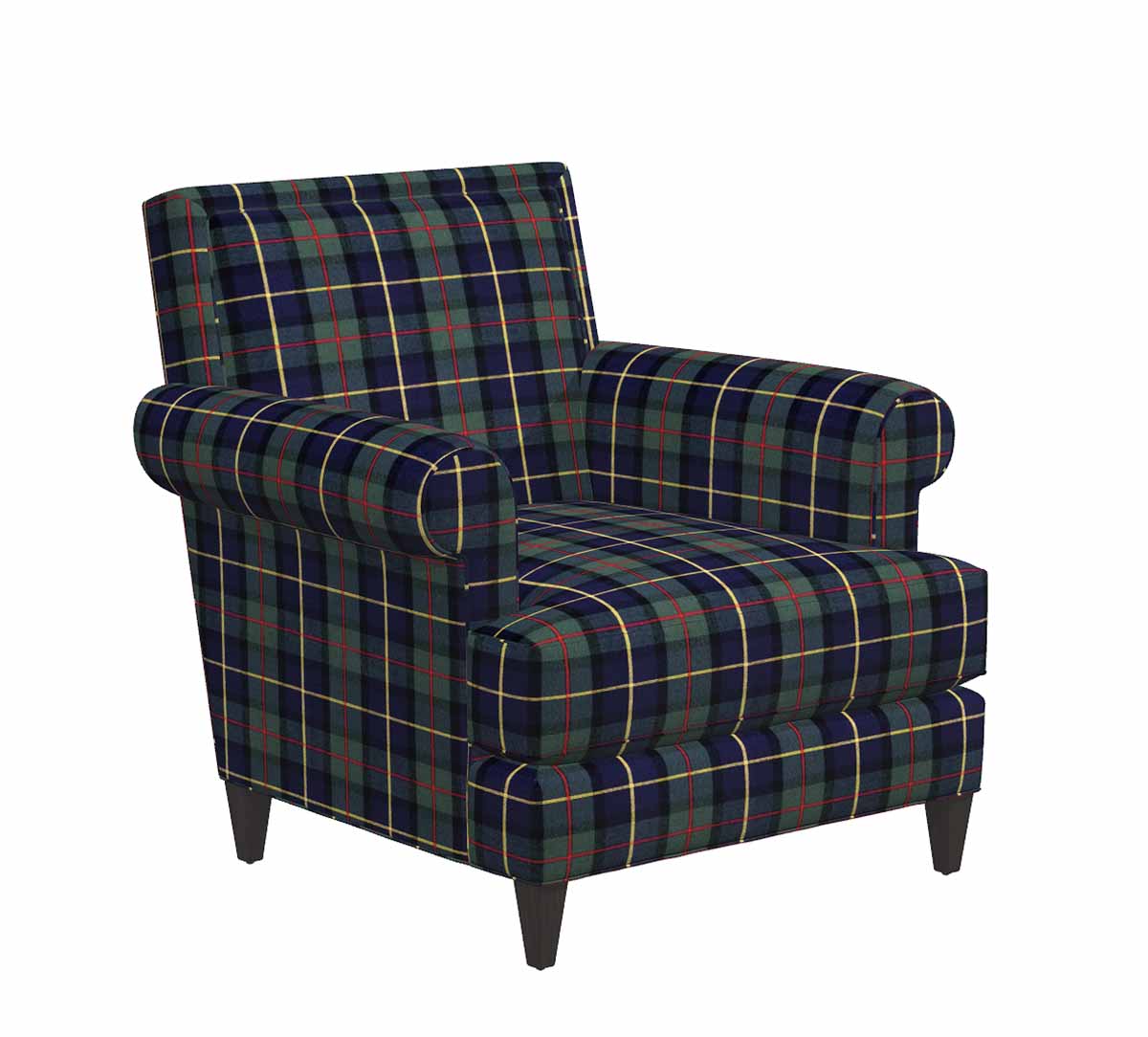 Ballard Designs Juliana Chair with Pewter Nailheads Fabric Suzanne Kasler Mackenzie Plaid Blue armchairs