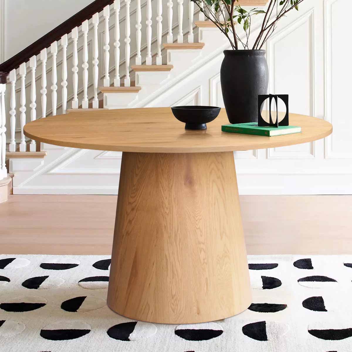 George Oliver 46 Round Pedestal Dining Table Natural round pedestal dining tables best