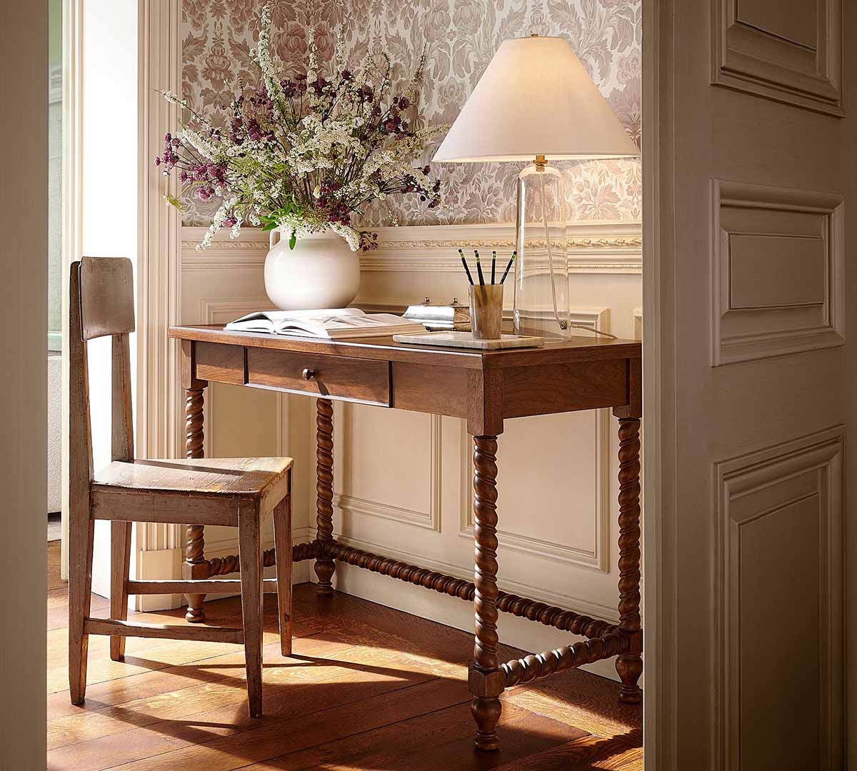 Pottery Barn Barley Console Desk (48") spindle desks best