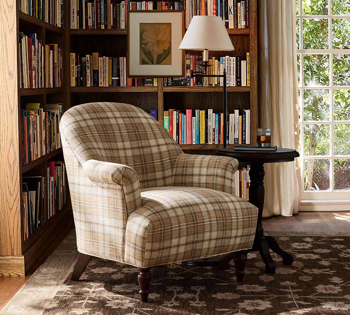 Pottery Barn Penelope Upholstered Chair plaid armchairs best