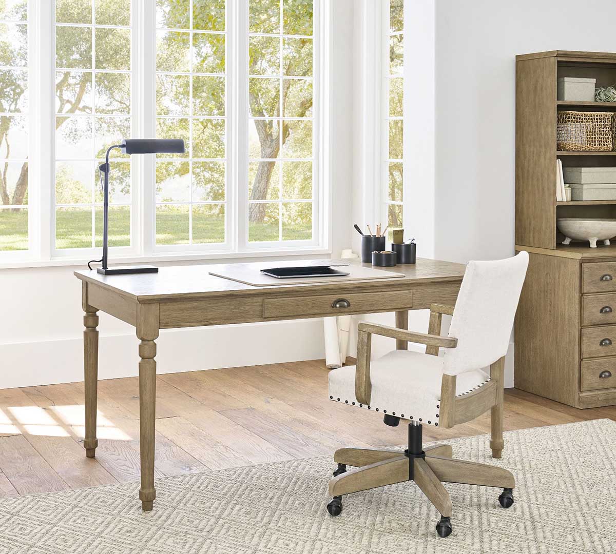 Pottery Barn Printer's Writing Desk (64) Seadrift best spindle desks