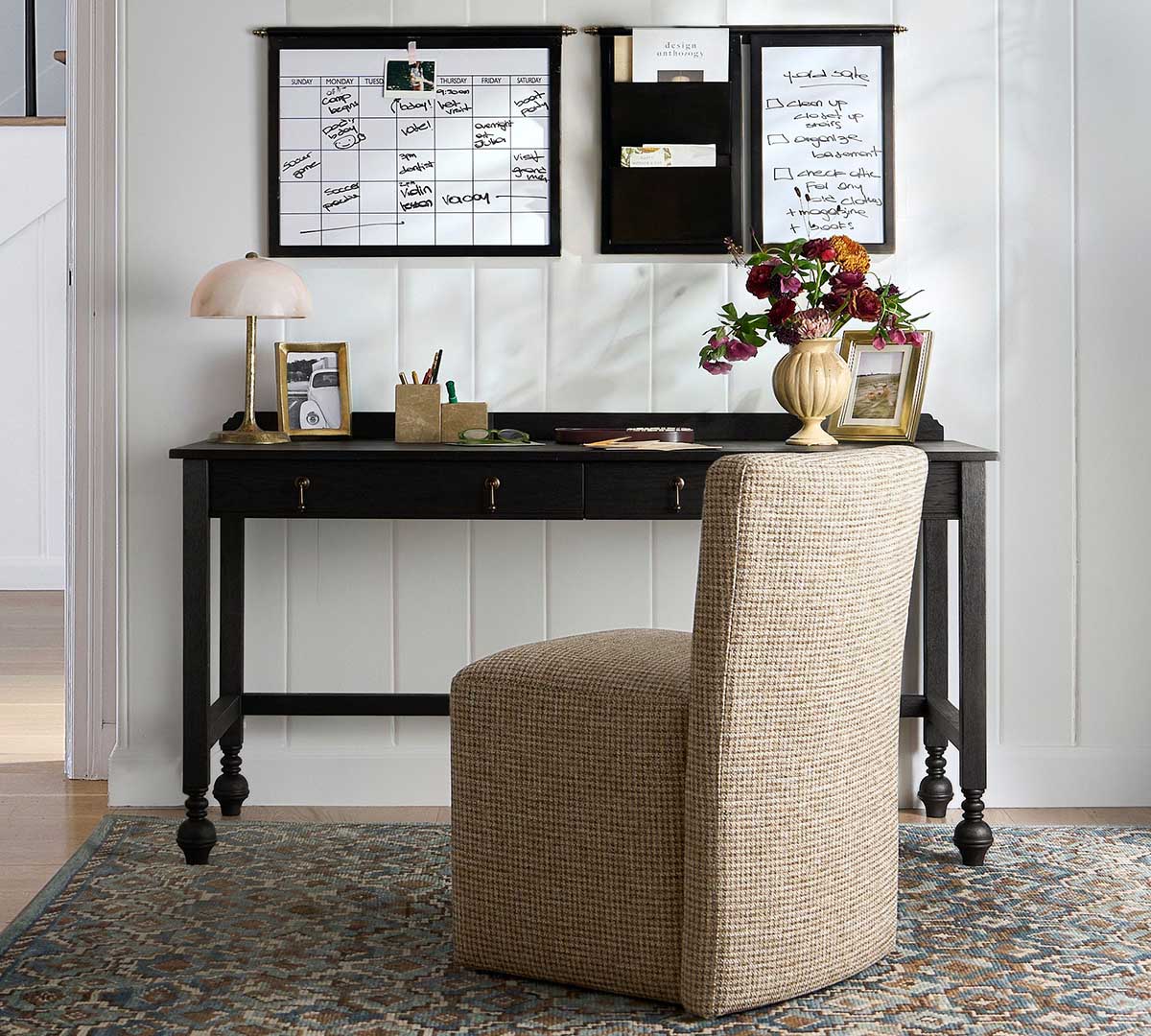 Pottery Barn Summerville Writing Desk (60) Dark Graphite spindle desks best