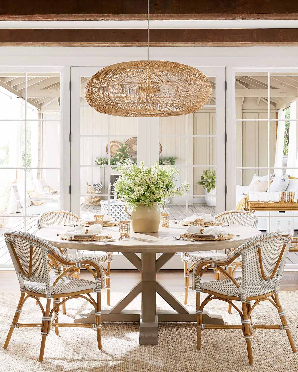 Serena and LIly Lake House Round Dining Table Weathered Oak round pedestal dining tables best