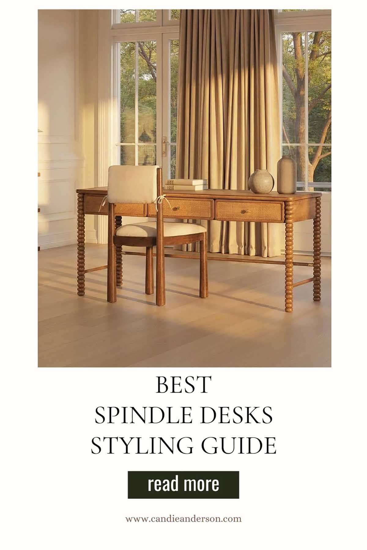 Lifestyle expert, journalist and interior design blogger Candie Anderson of candieanderson.com shares the best spindle desks styling guide.