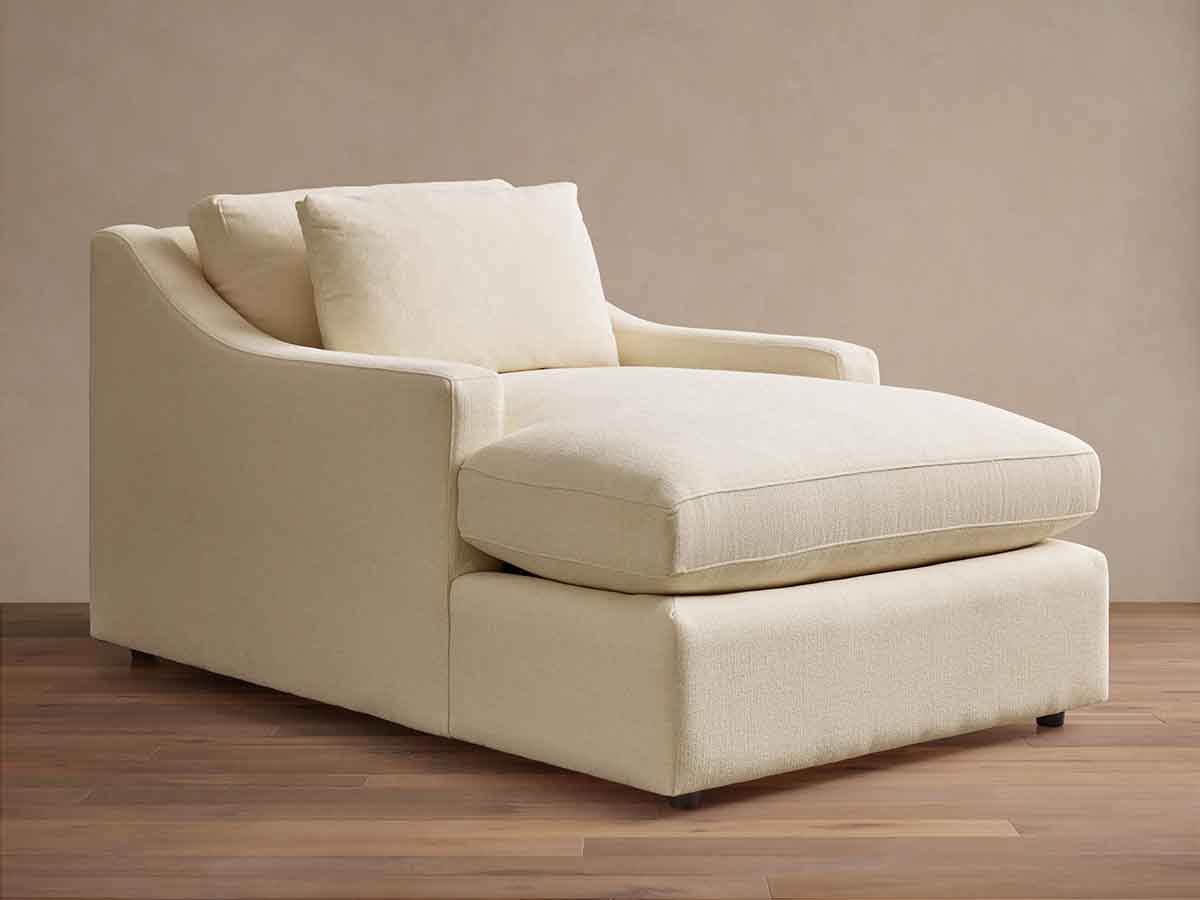 Arhaus Ashby Chaise Pescara Cashmere best upholstered chaise lounges