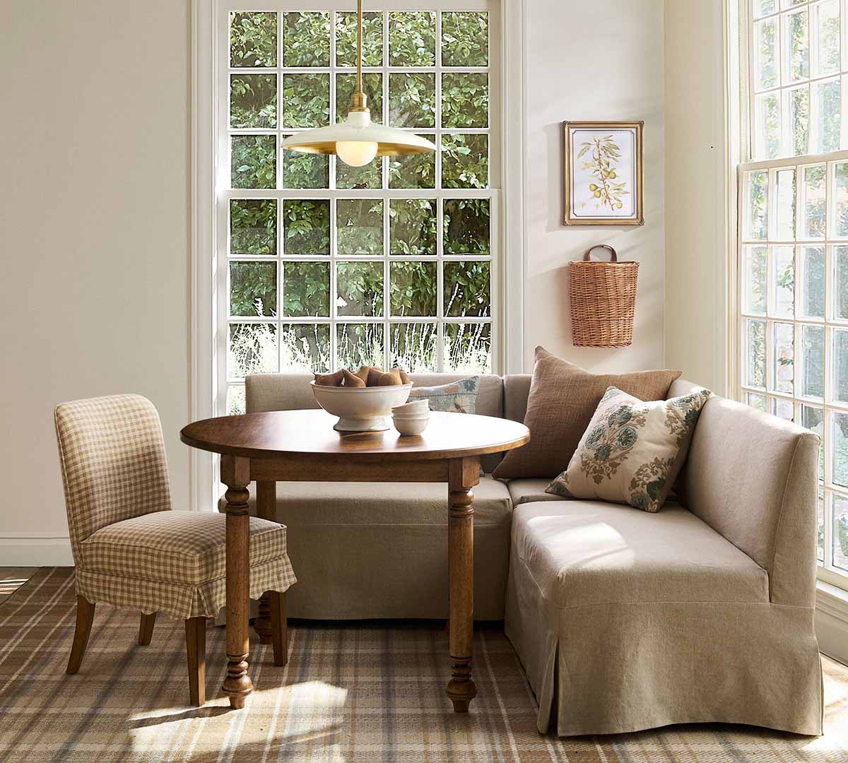 Pottery Barn Woodbury Slipcovered Banquette dining banquettes benches best