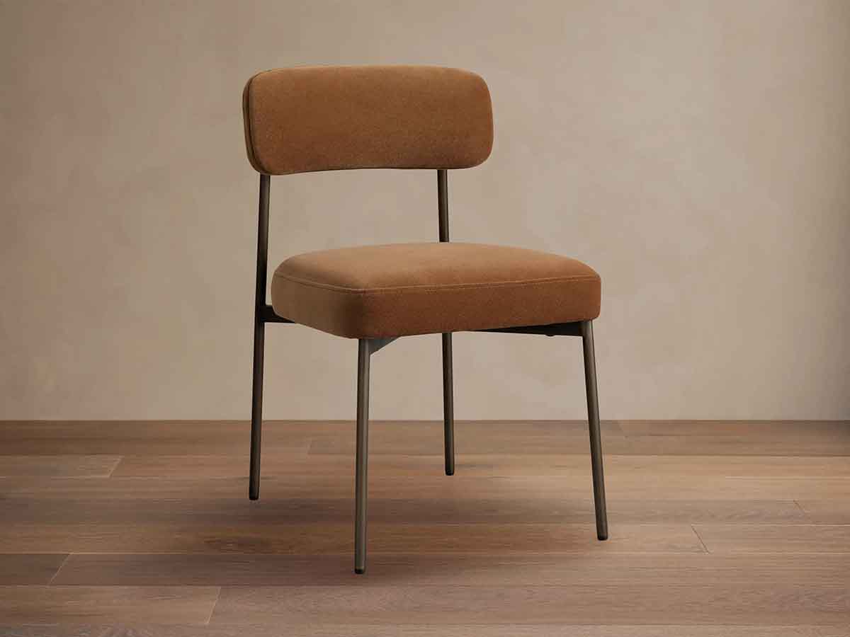 Arhaus Billie Dining Chair in Antique Bronze best brown velvet dining chairs