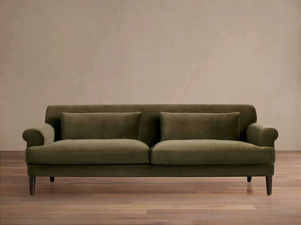 Arhaus Thorne Sofa Banks Fir best olive green sofas