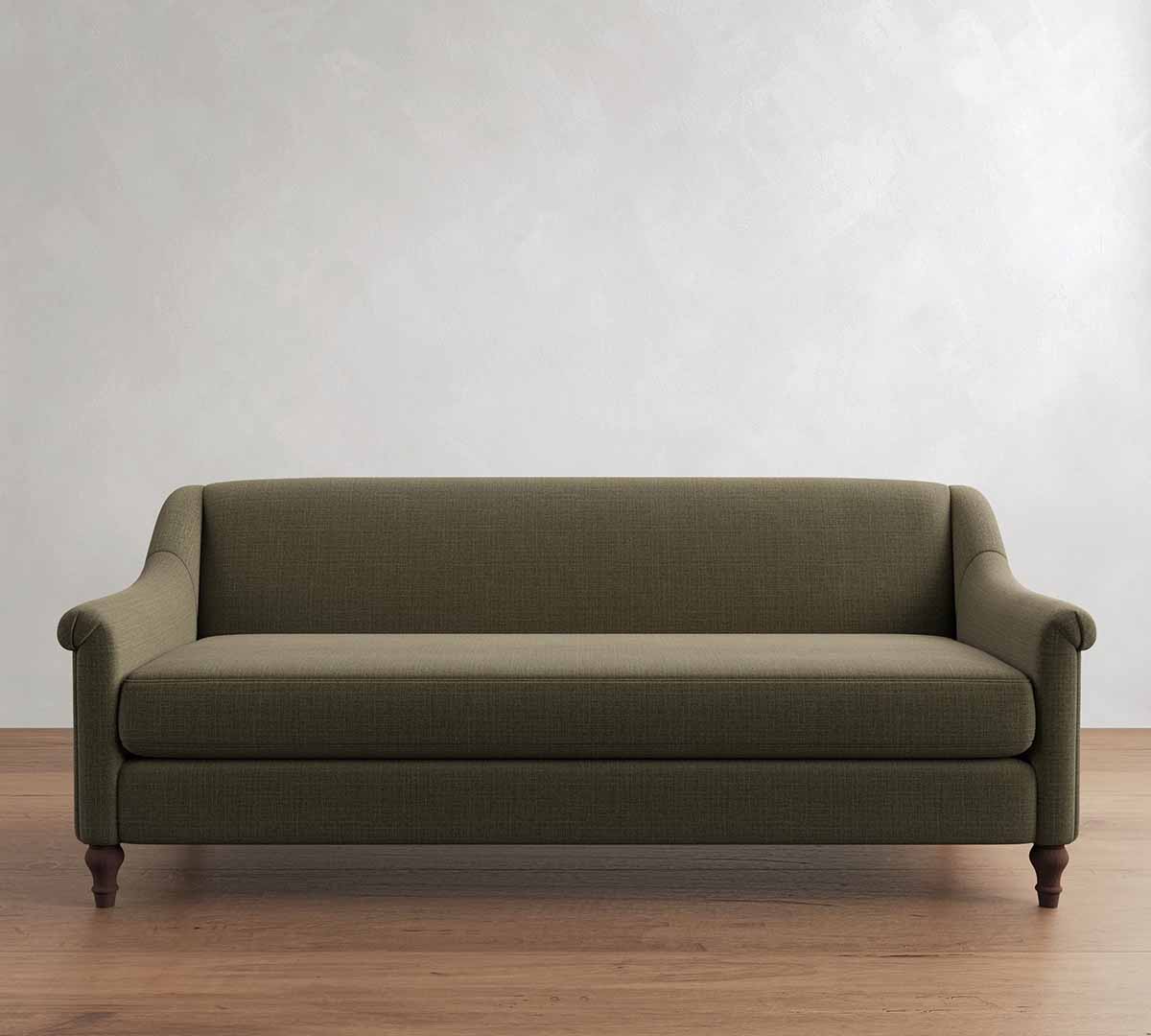 Pottery Barn Josie Sofa (58"–82") best olive green sofas