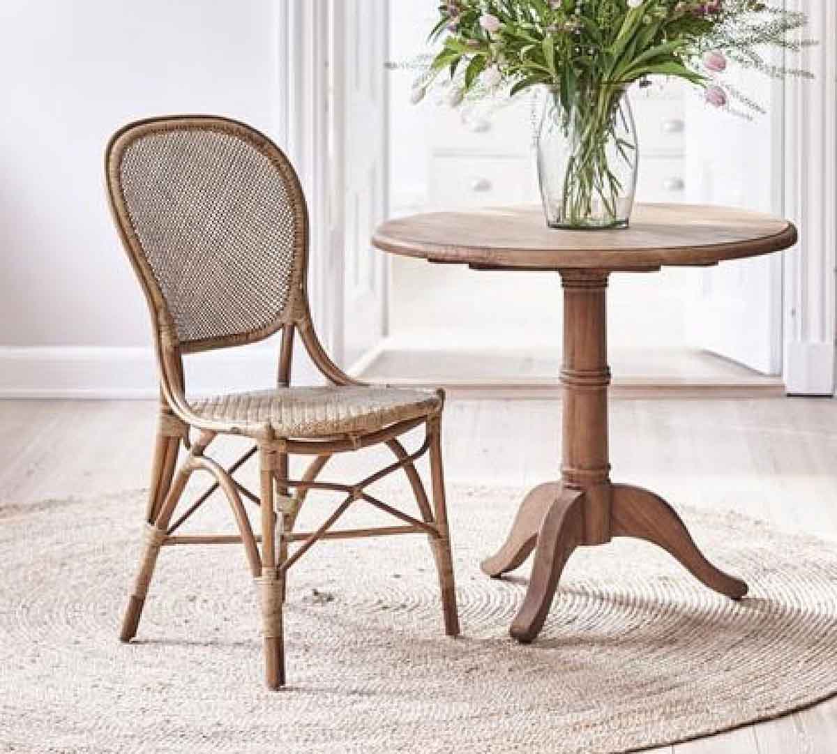 Pottery Barn Rossini Rattan Dining Chair rattan dining chairs