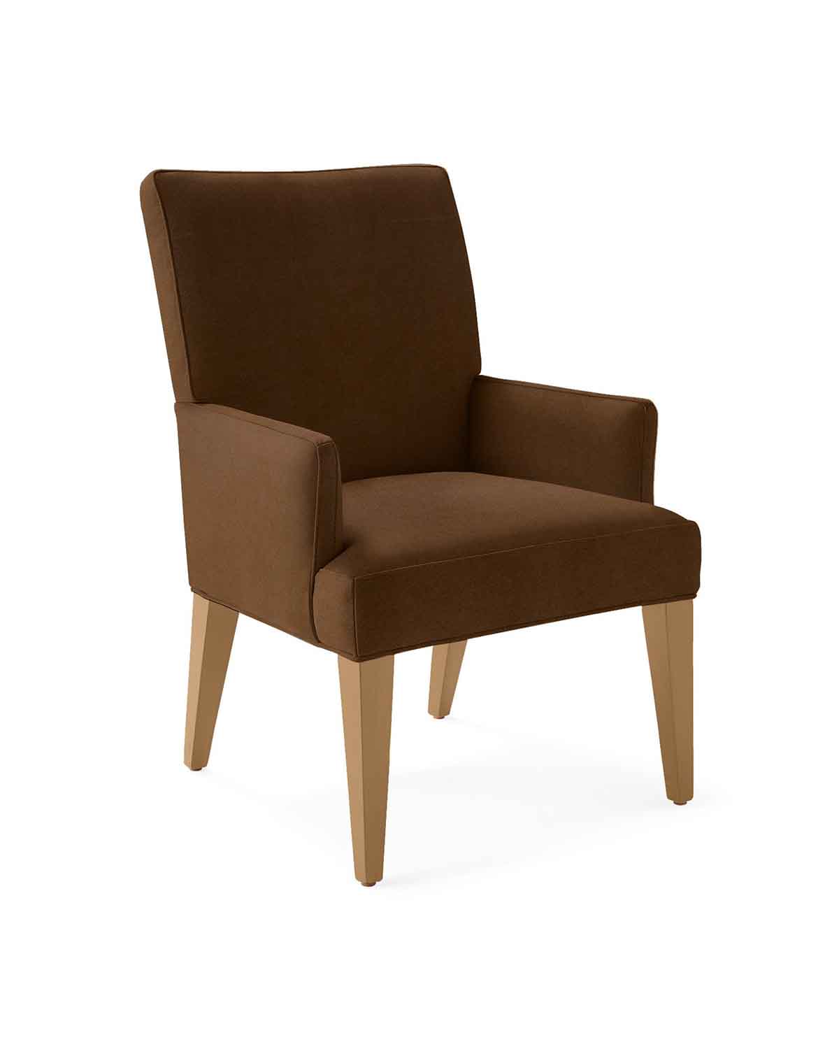 Serena and LIly Ross Dining Armchair Cotton Velvet Earth brown velvet dining chairs