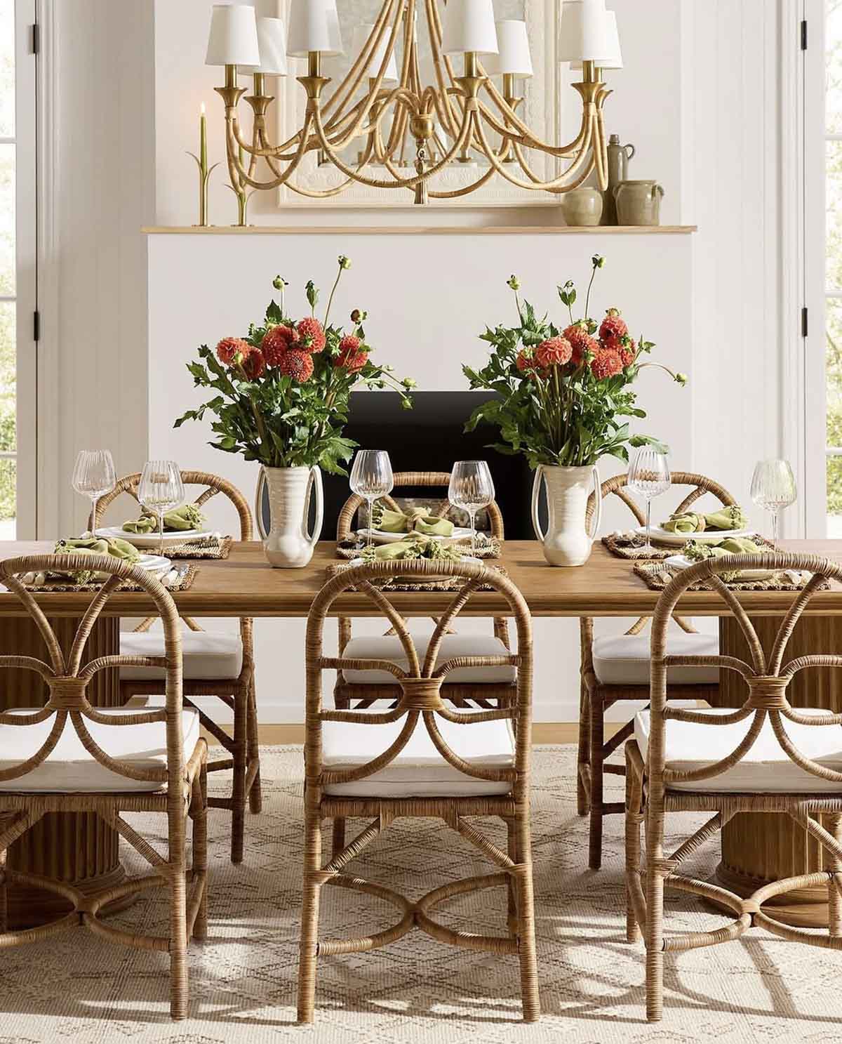 Serena and Lily Antica Rattan Dining Chair best rattan dining chairs