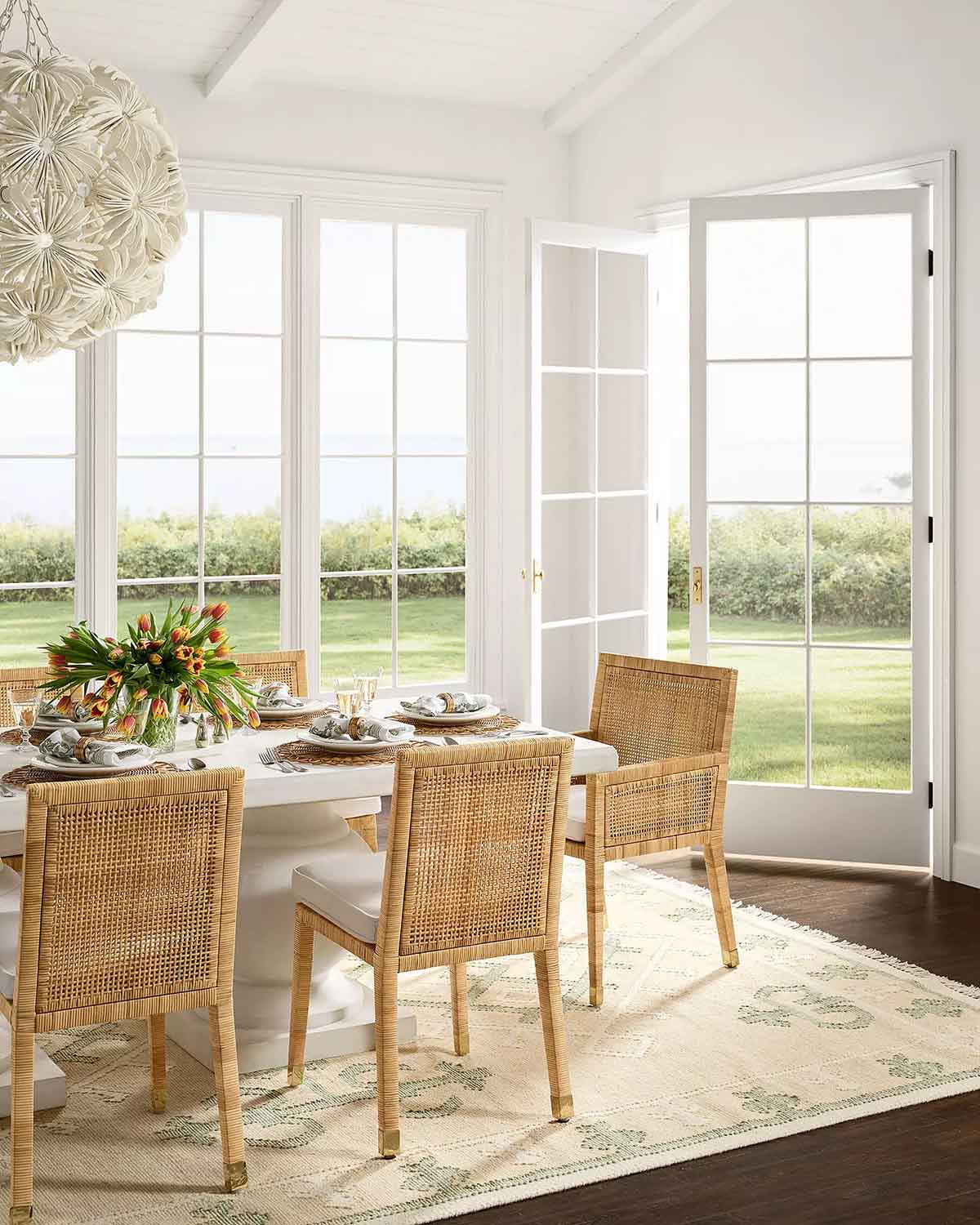 Serena and Lily Balboa Rattan Dining Chair Natural best rattan dining chairs